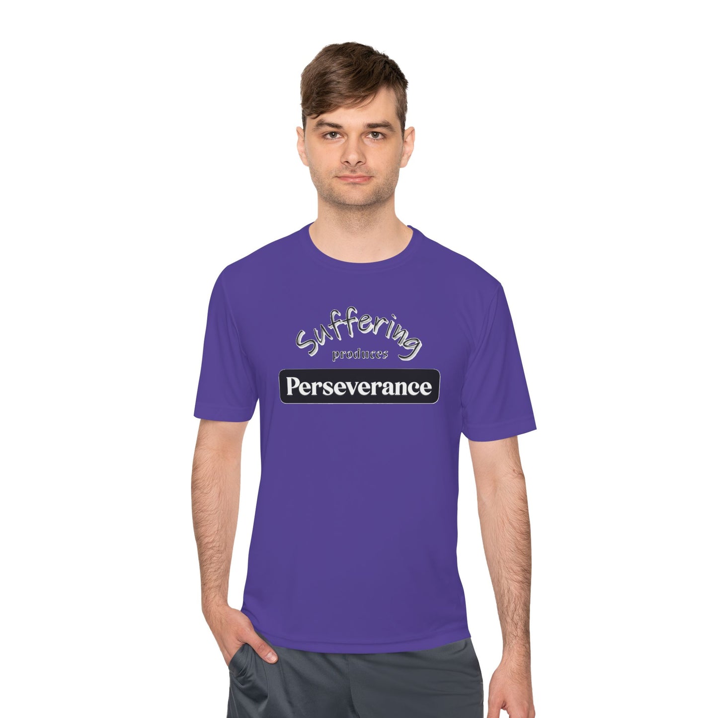 Unisex Moisture "Suffering Produces Perseverance" Wicking Tee