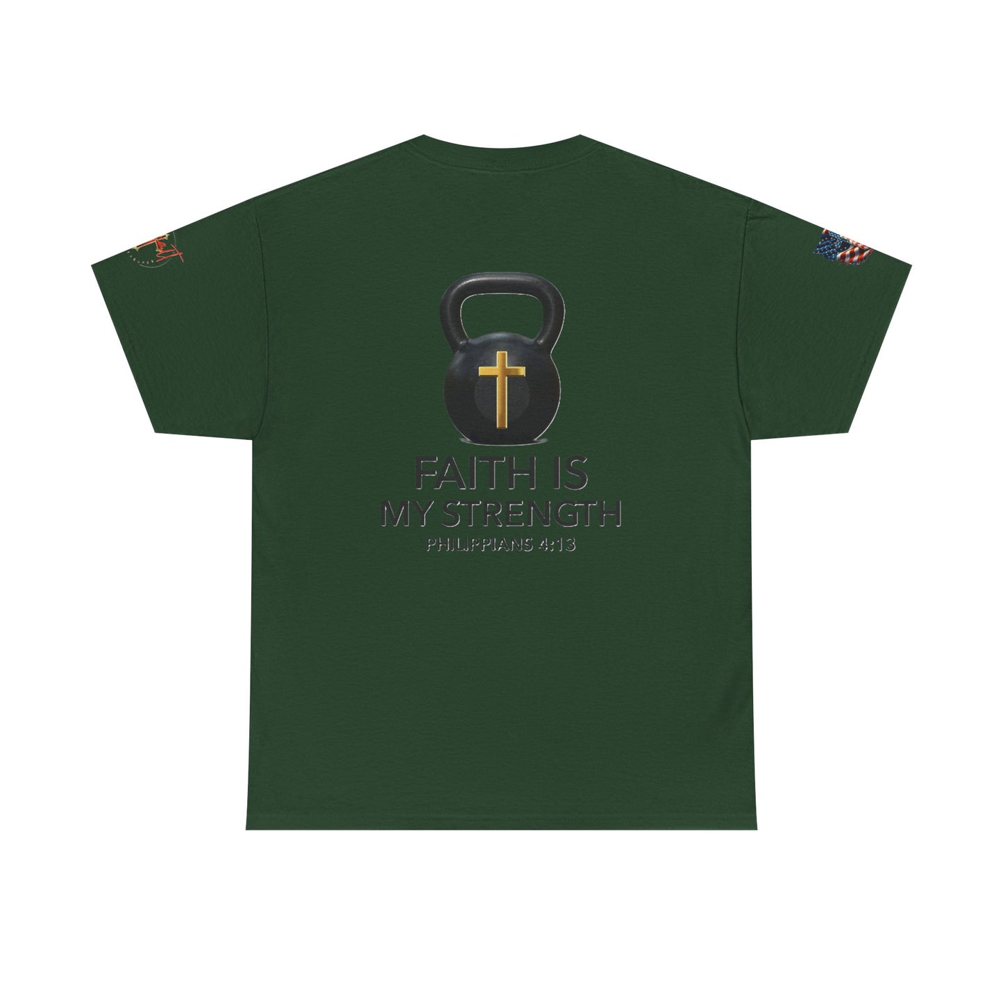 Christian Tee - Philippians 4:13 'Faith Is My Strength'