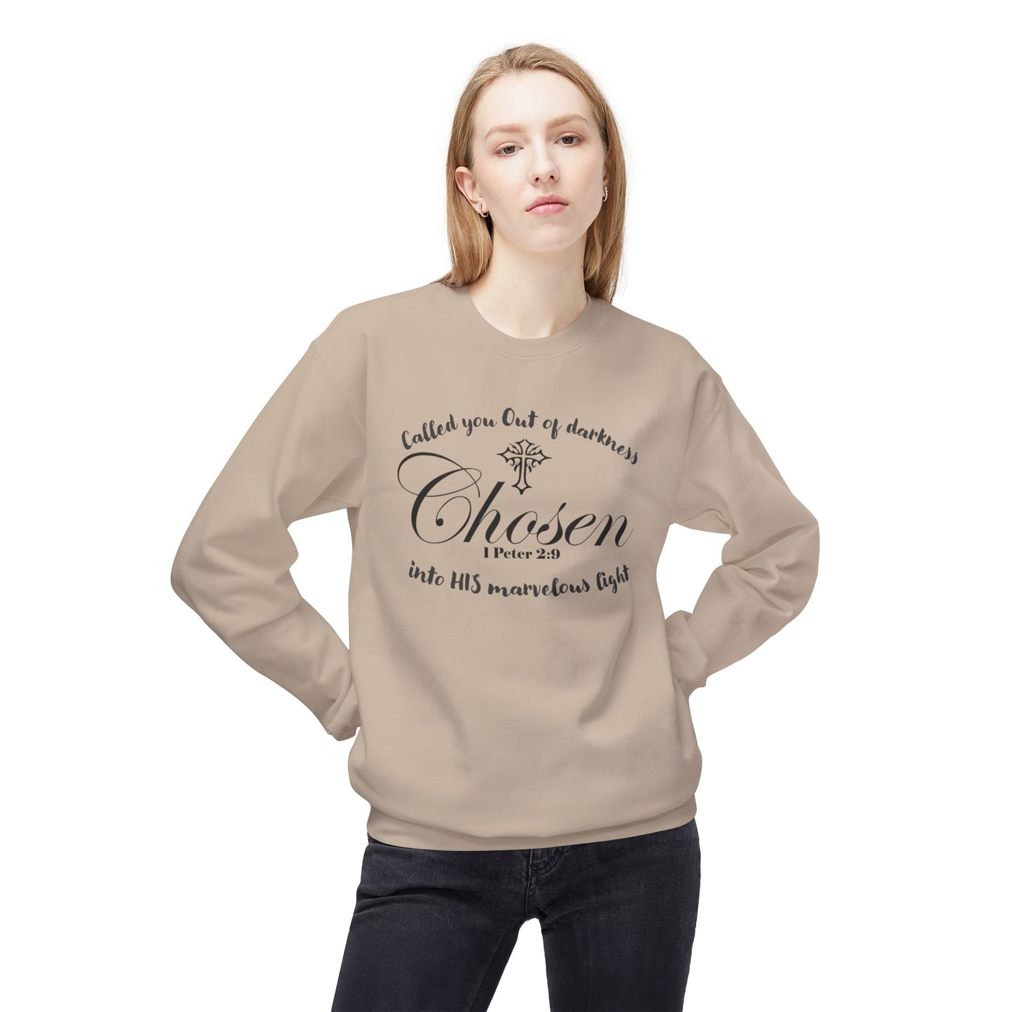 Christian Sweatshirt 1 Peter 2:9 Verse