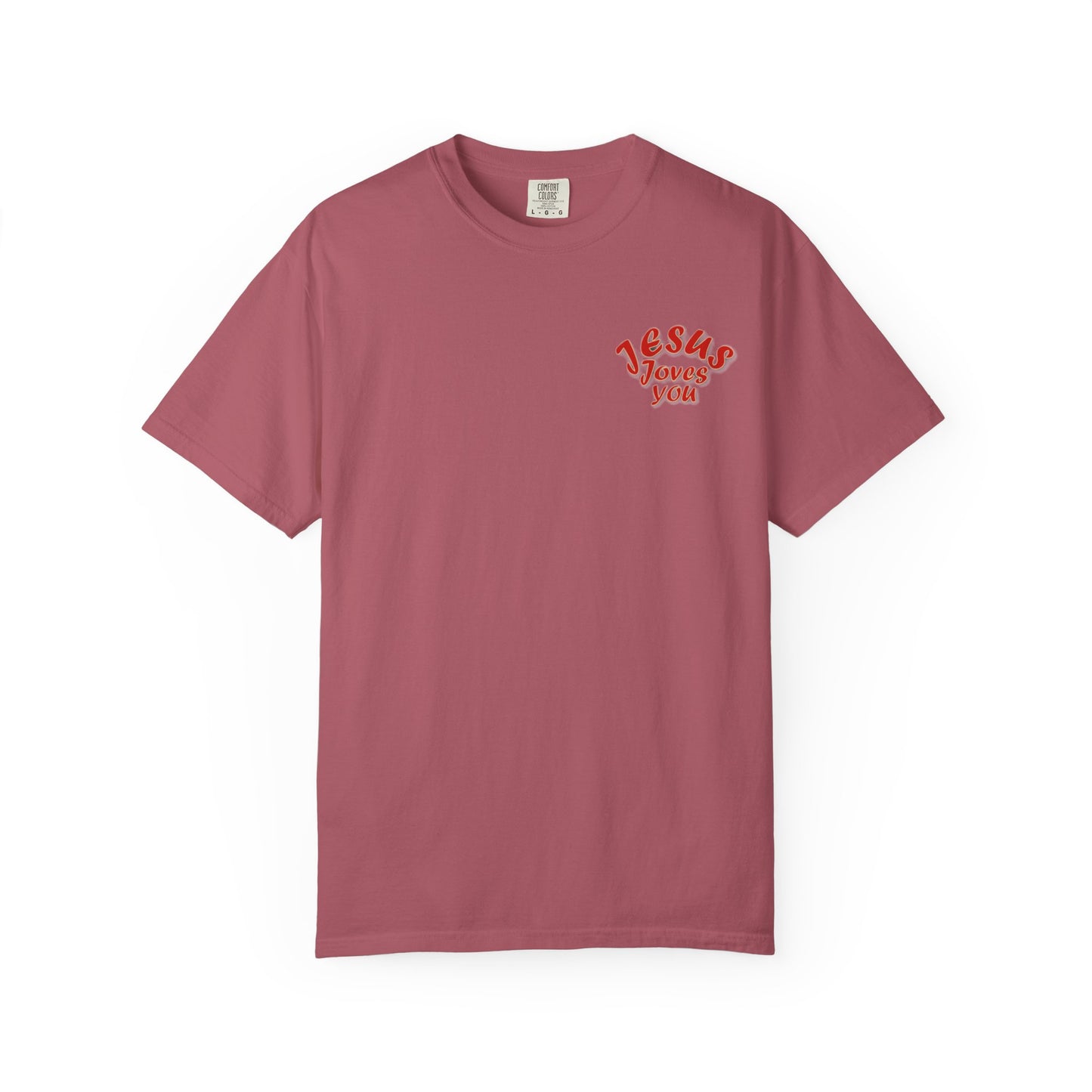Christian Cross Heart Unisex T-shirt - Jesus Loves You Design