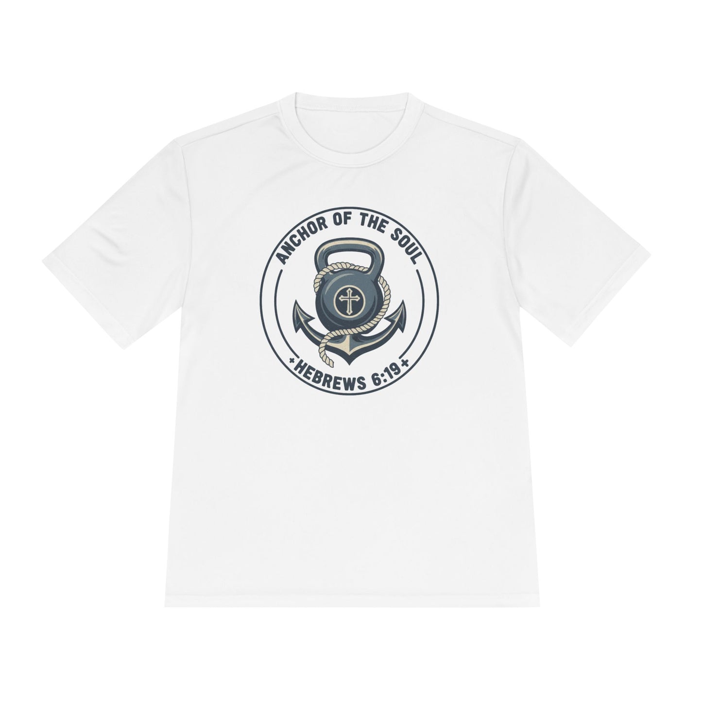 Hebrews 6:19 Anchor of the Soul Moisture-Wicking Workout Tee