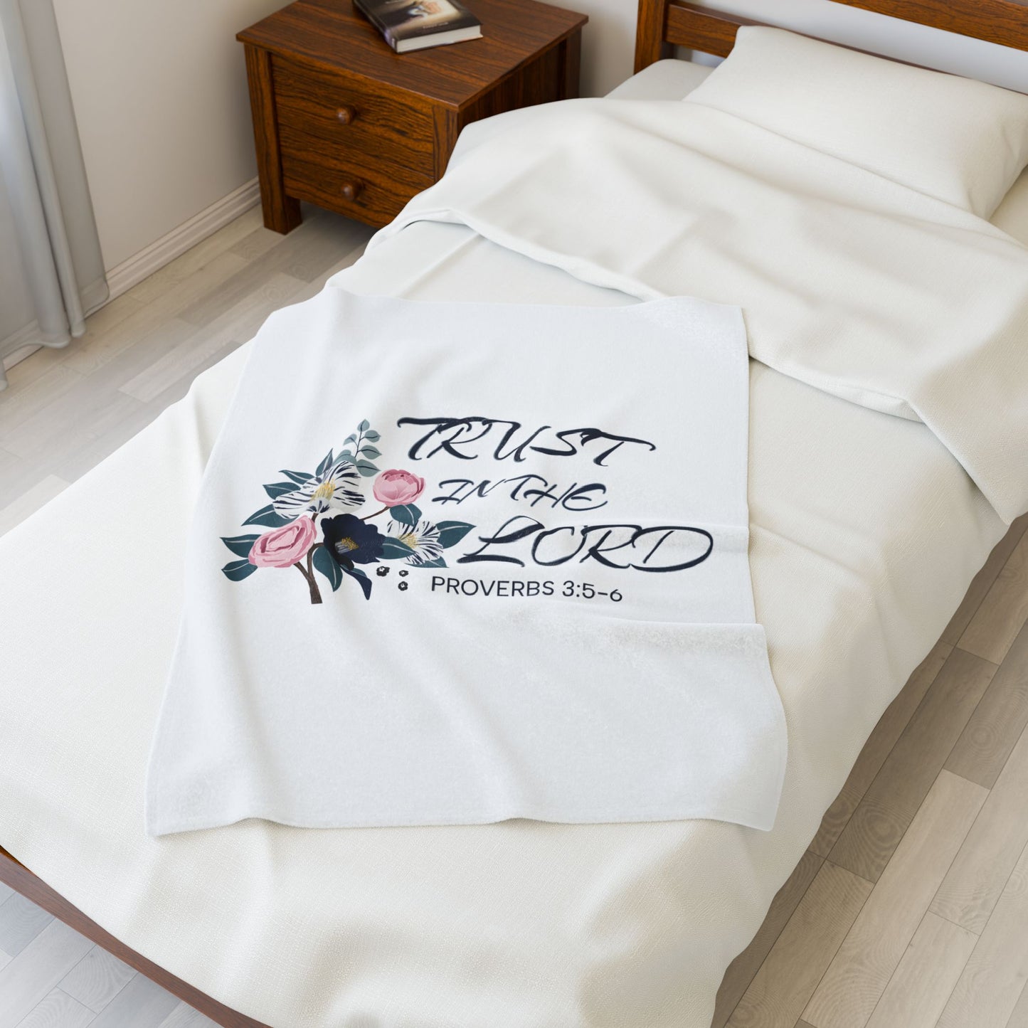 Velveteen Plush Blanket - Trust in the Lord