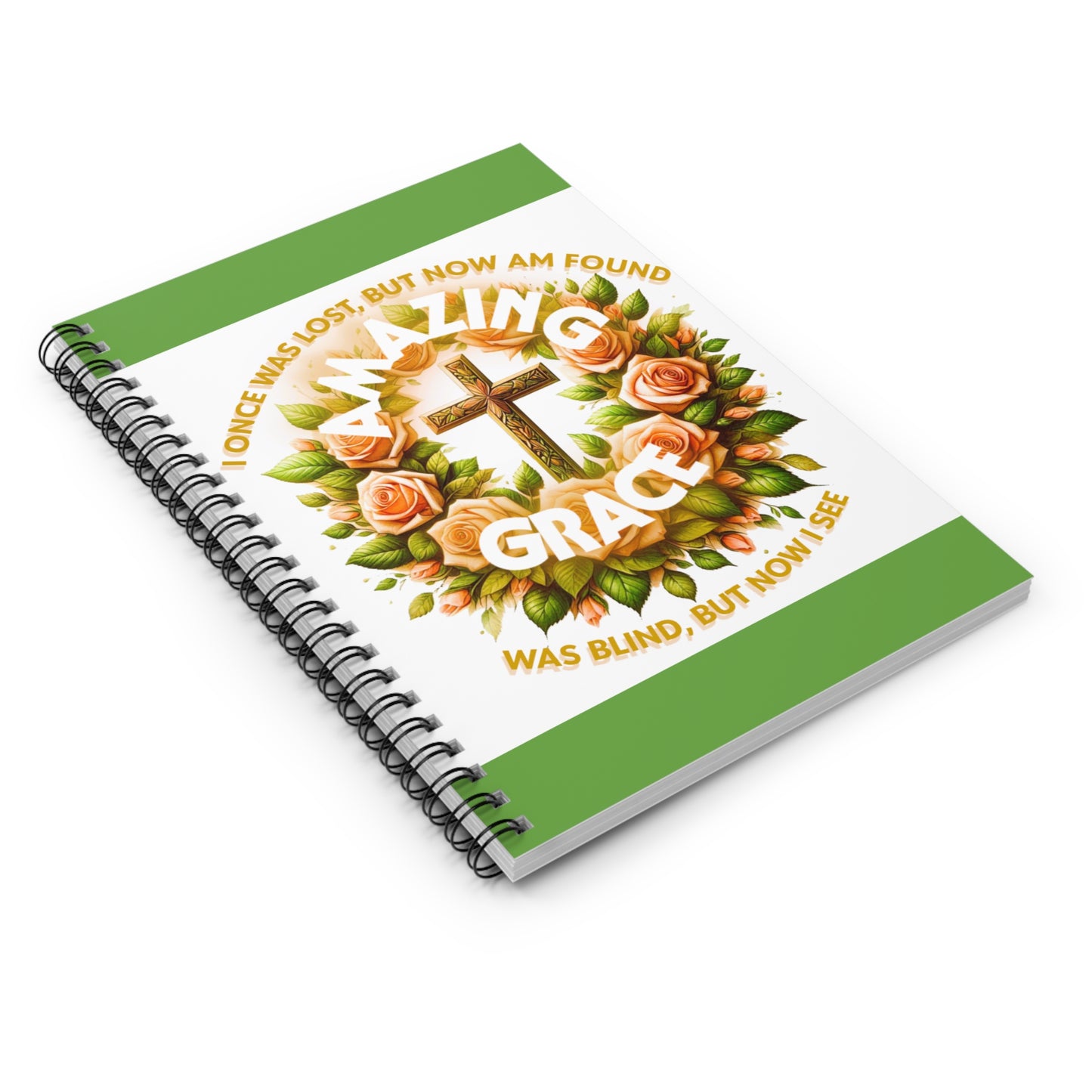 Spiral Notebook - Ruled Line "Amazing Grace"