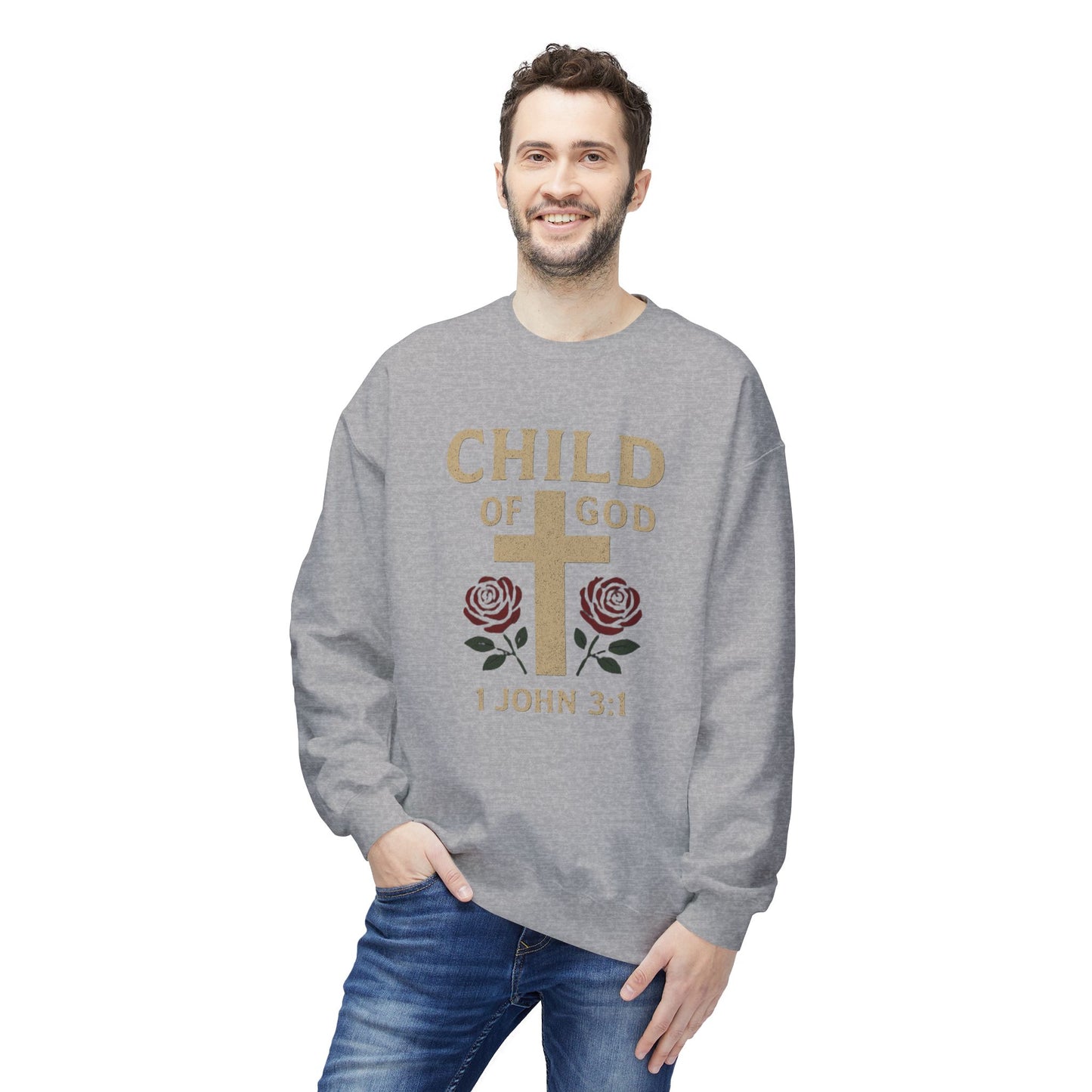 Christian Sweatshirt - 1 John 3:1 'Child of God'
