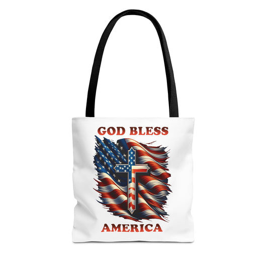 Tote Bag (AOP) "GOD BLESS AMERICA"