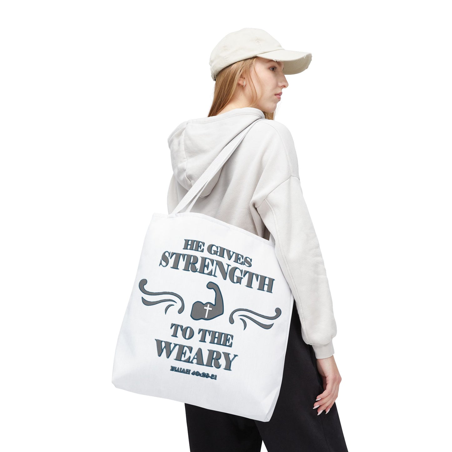 Tote Bag with Bible Verse Isaiah 40:29-31