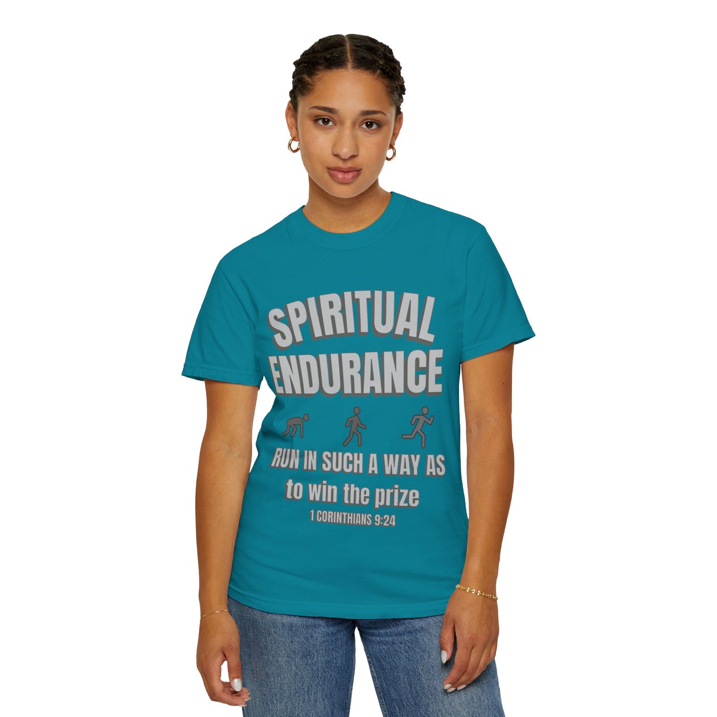 Christian Verse 1 Corinthians 9:24 Garment-Dyed T-shirt