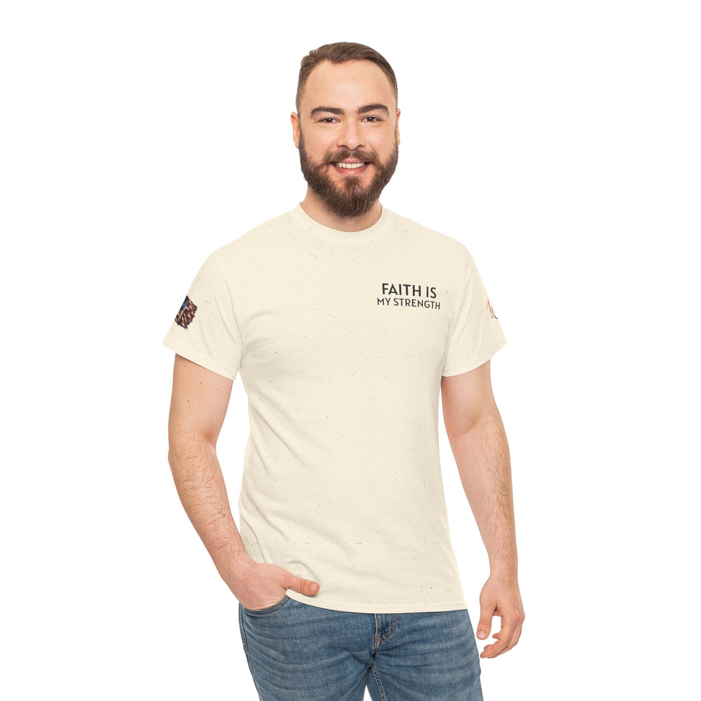 Christian Tee - Philippians 4:13 'Faith Is My Strength'