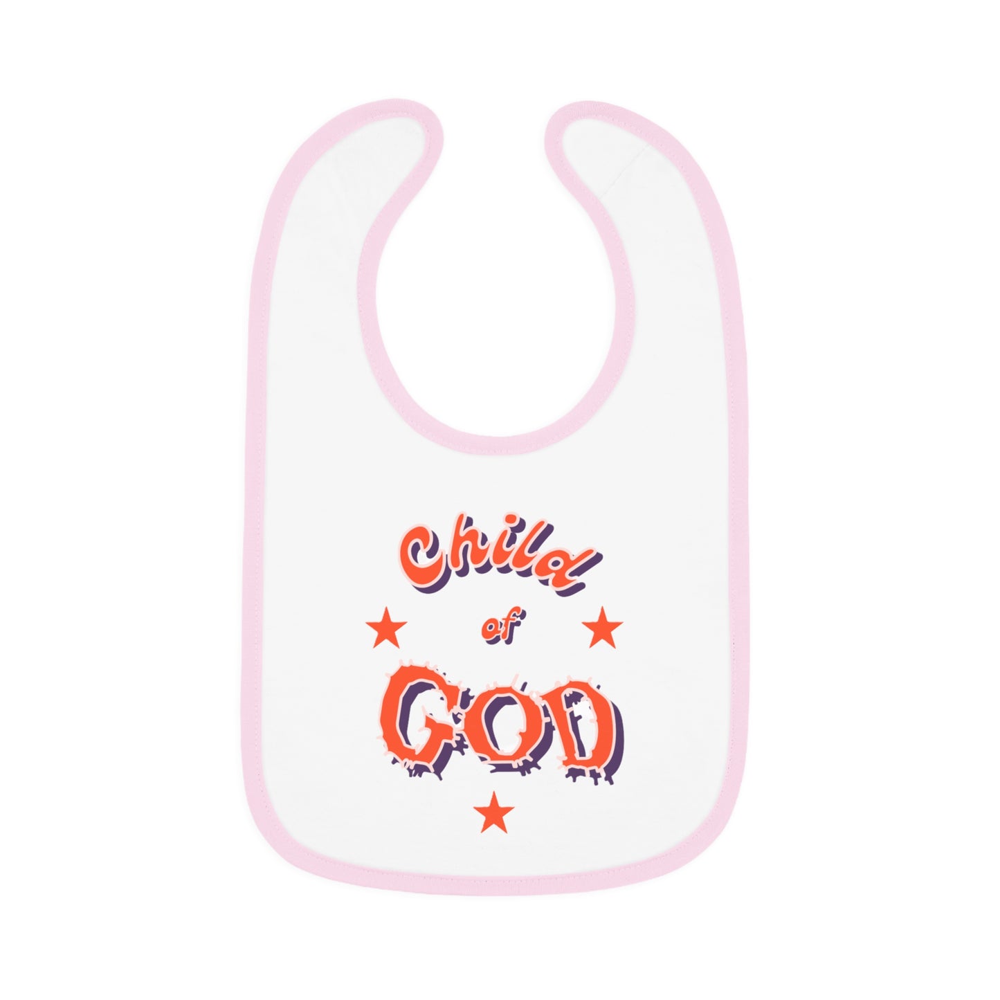 Baby Contrast Trim Jersey Bib "Child of GOD"