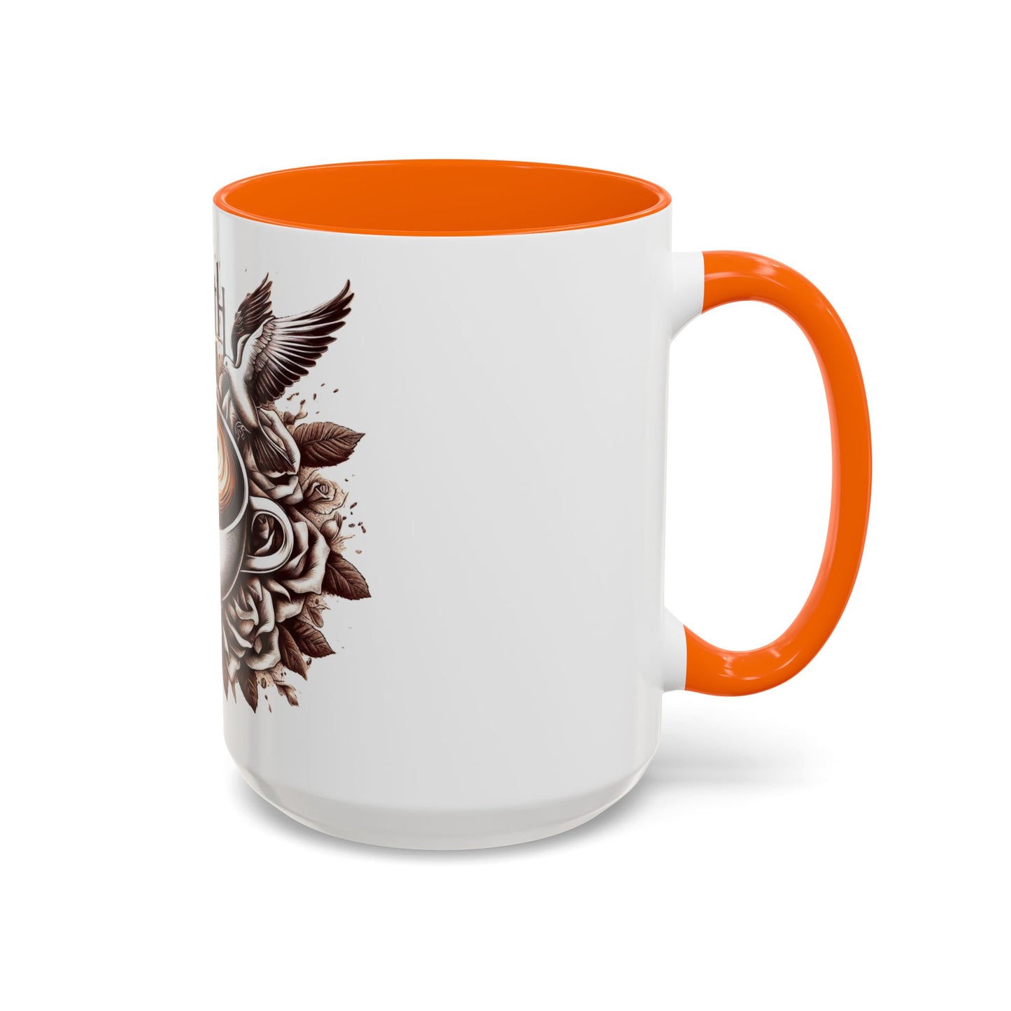 Accent Coffee Mug (11, 15oz) "Faith & Coffee"