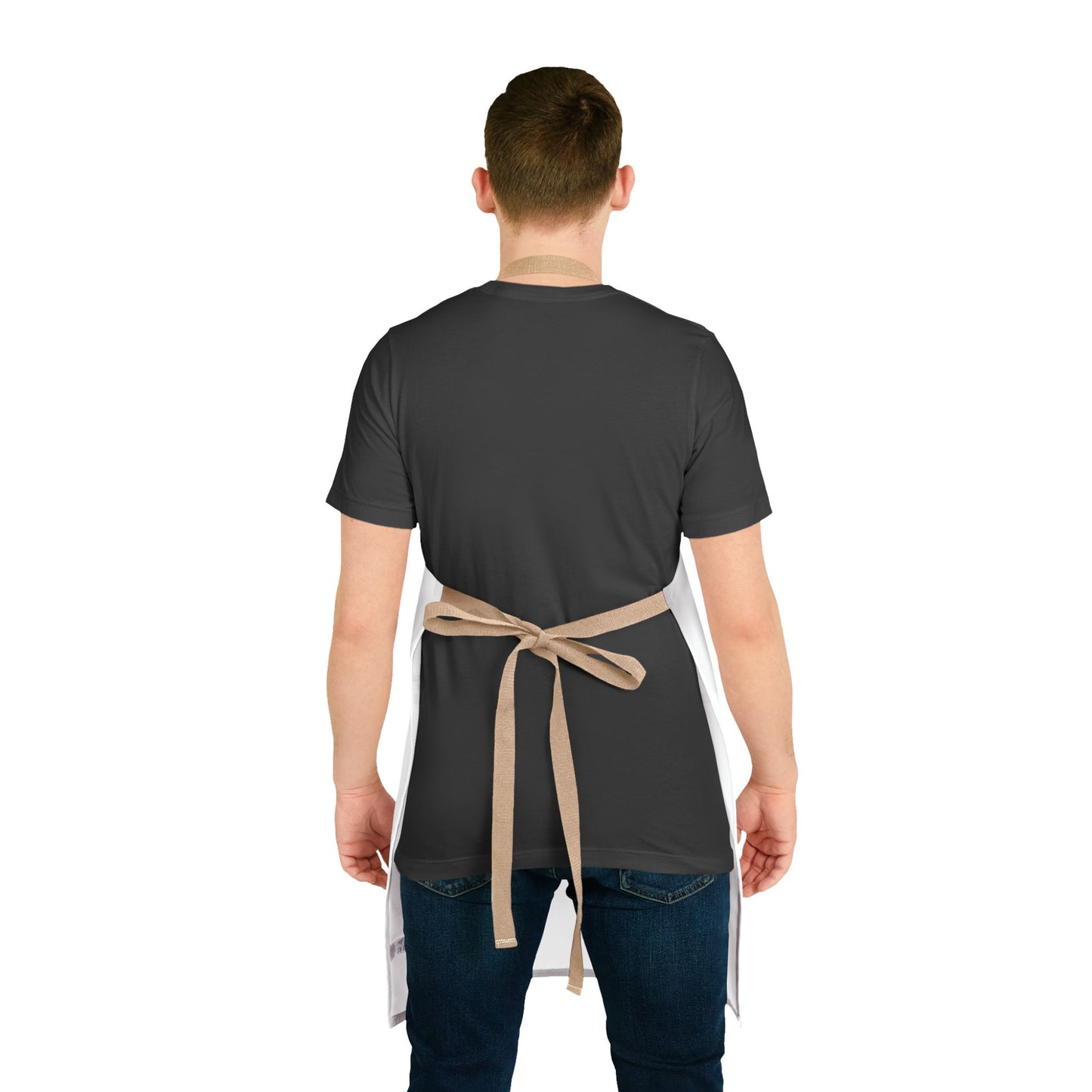 Apron, 5-Color Straps (AOP) Bible Verse Isaiah 40:29-31 'He gives Strength to the Weary'