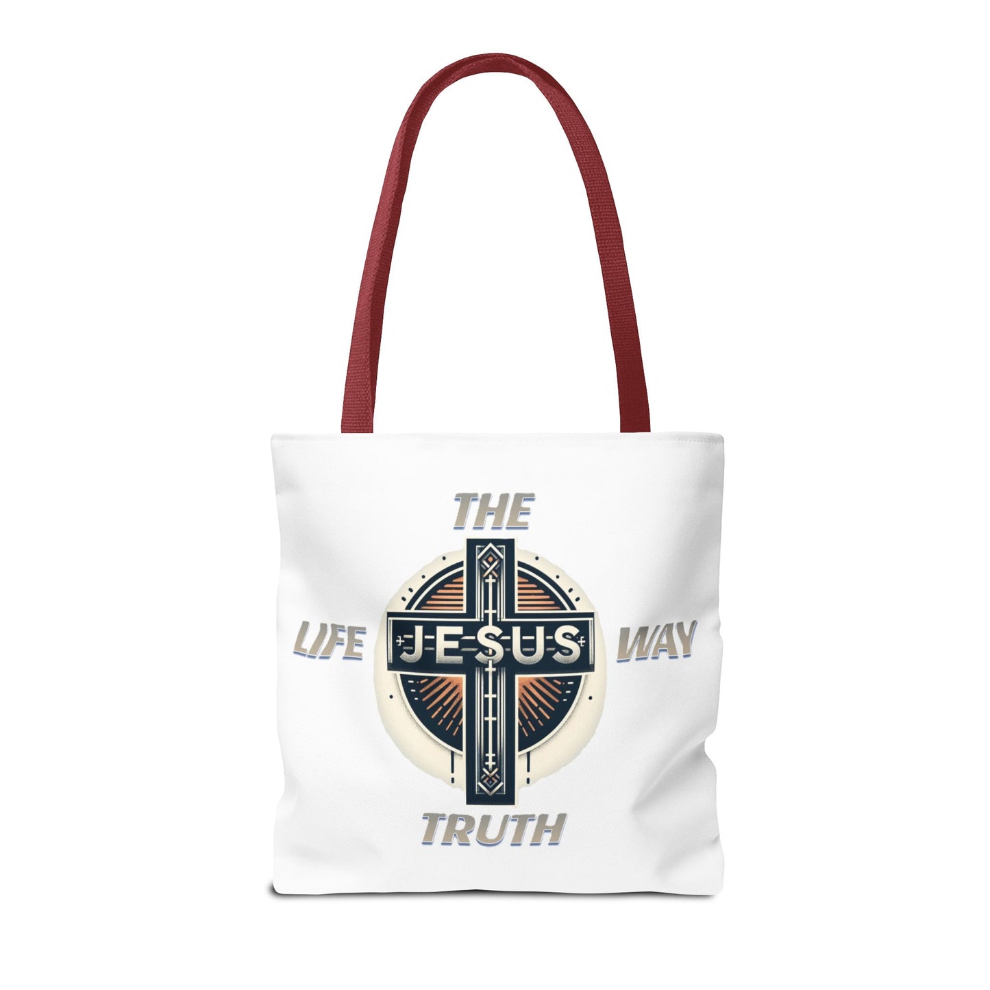 Tote Bag (AOP)"JESUS IS THE WAY TRUTH LIFE"