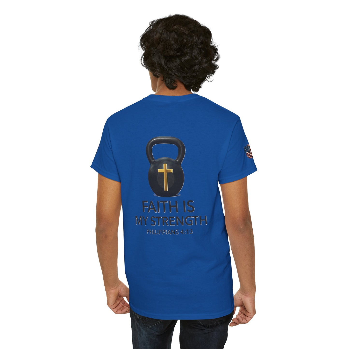 Christian Tee - Philippians 4:13 'Faith Is My Strength' (Copy)