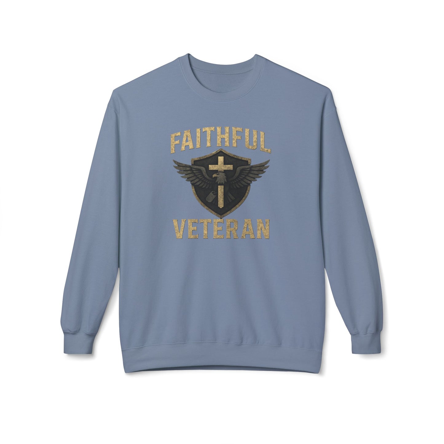 Crewneck Sweatshirt Faithful Veteran Design