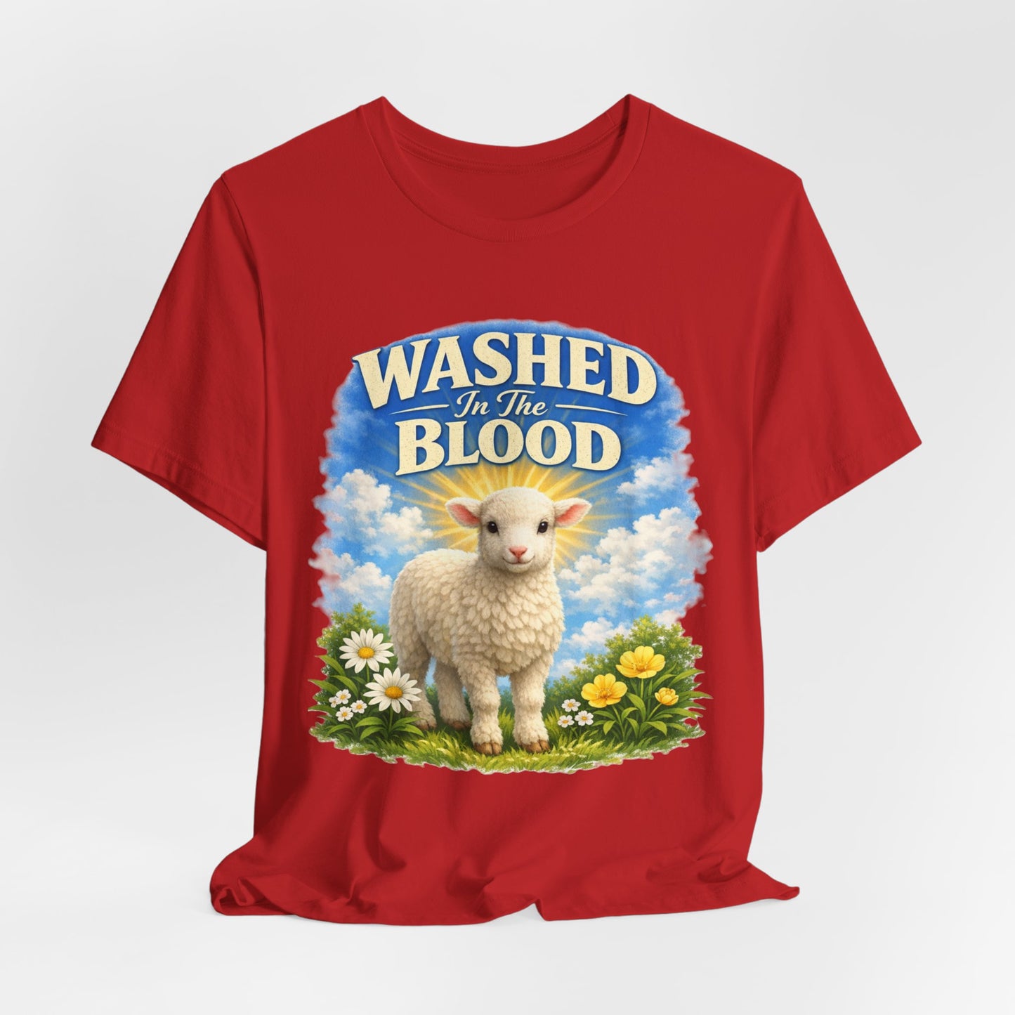 Washed in the Blood Lamb T-Shirt — Christian Easter Religious Tee