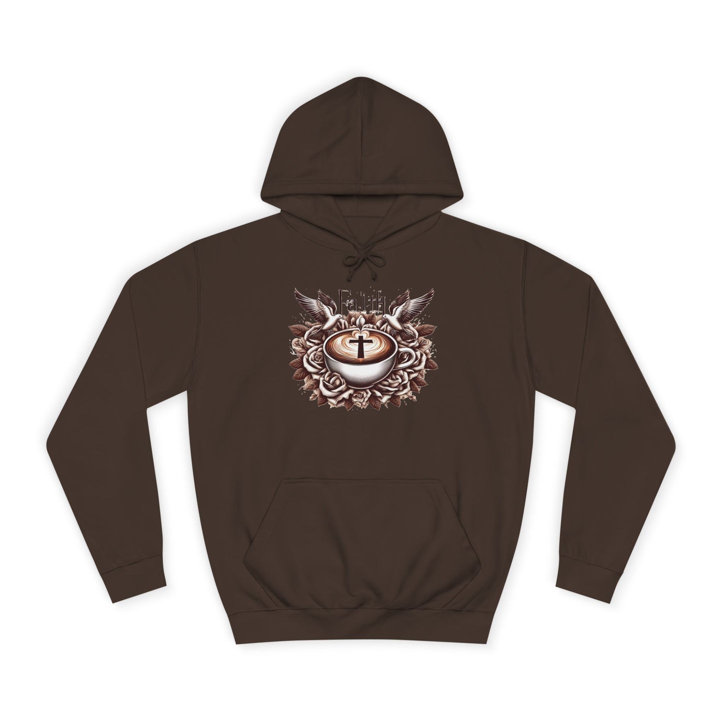 Unisex College Hoodie "Faith and Coffee"