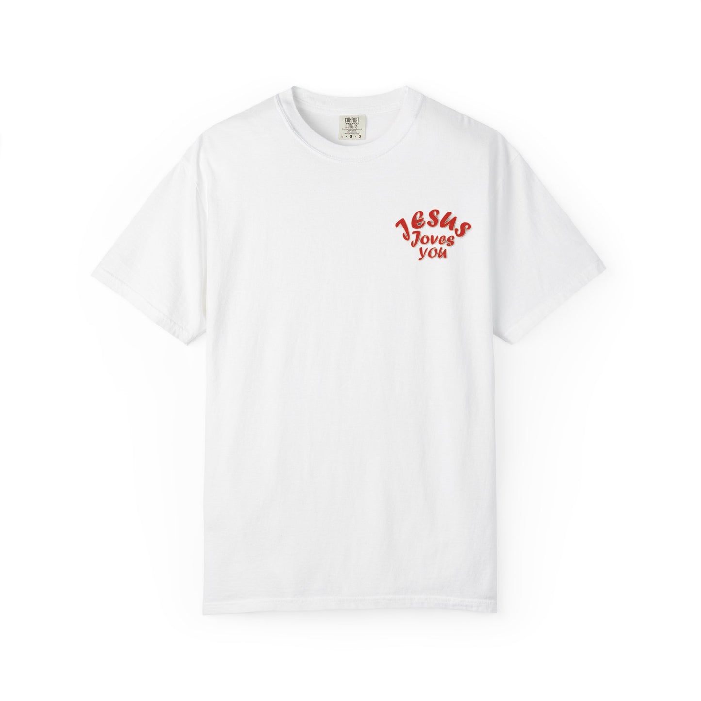 Christian Cross Heart Unisex T-shirt - Jesus Loves You Design