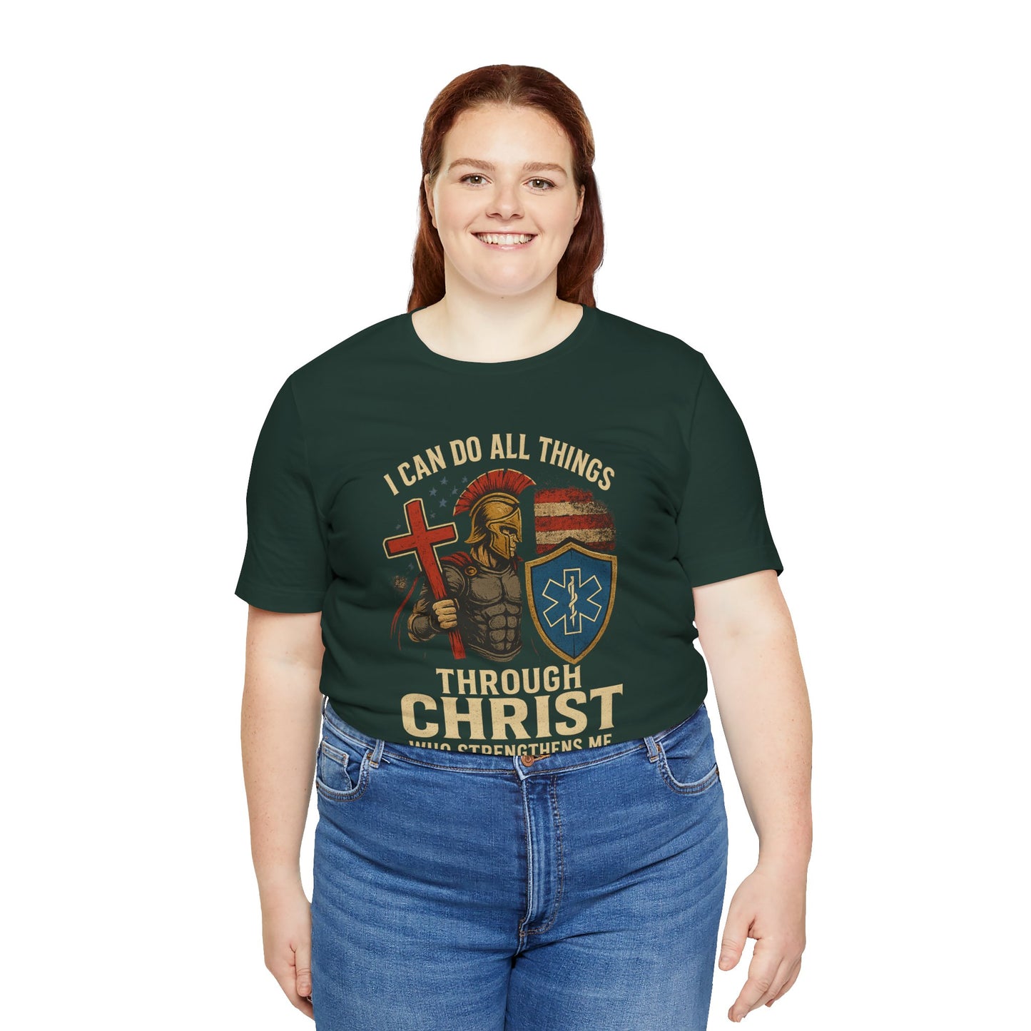 Medical Personnel Tee — "I Can Do All Things Through Christ"
