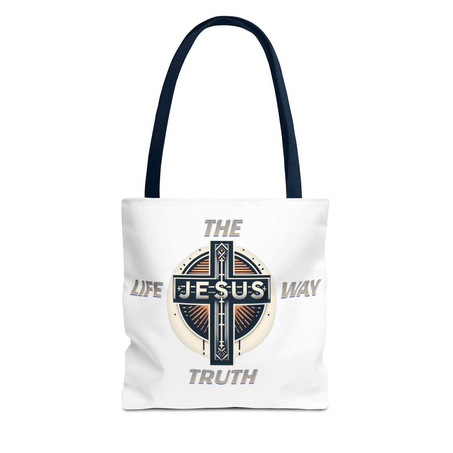 Tote Bag (AOP)"JESUS IS THE WAY TRUTH LIFE"