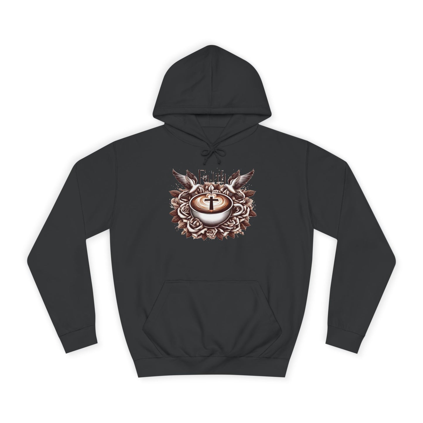 Unisex College Hoodie "Faith and Coffee"
