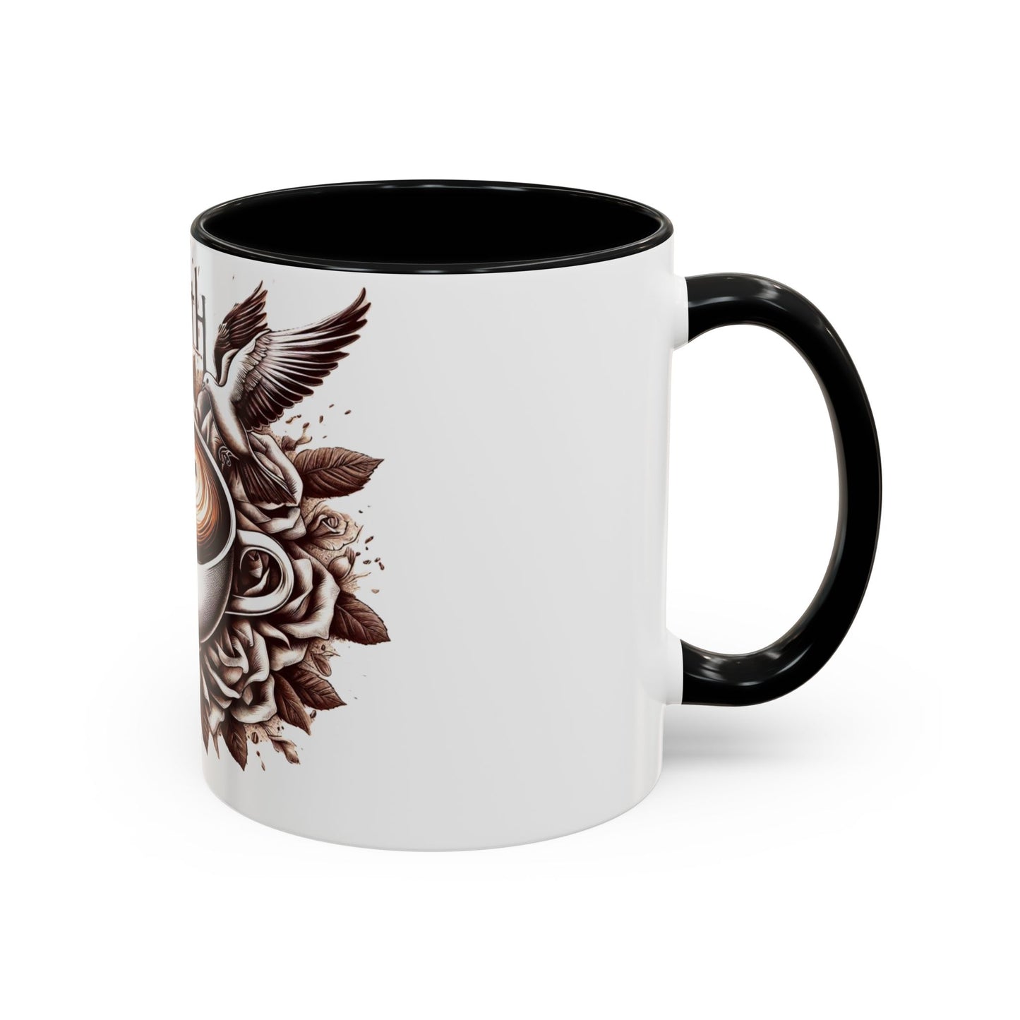 Accent Coffee Mug (11, 15oz) "Faith & Coffee"