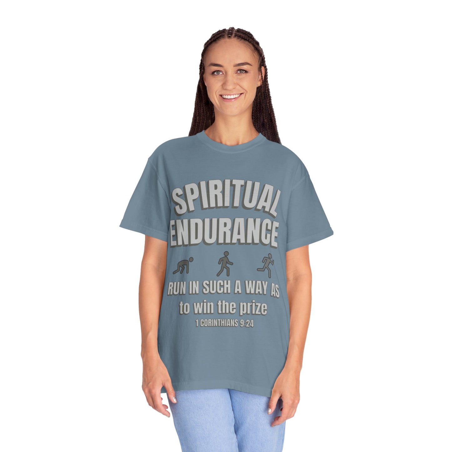 Christian Verse 1 Corinthians 9:24 Garment-Dyed T-shirt