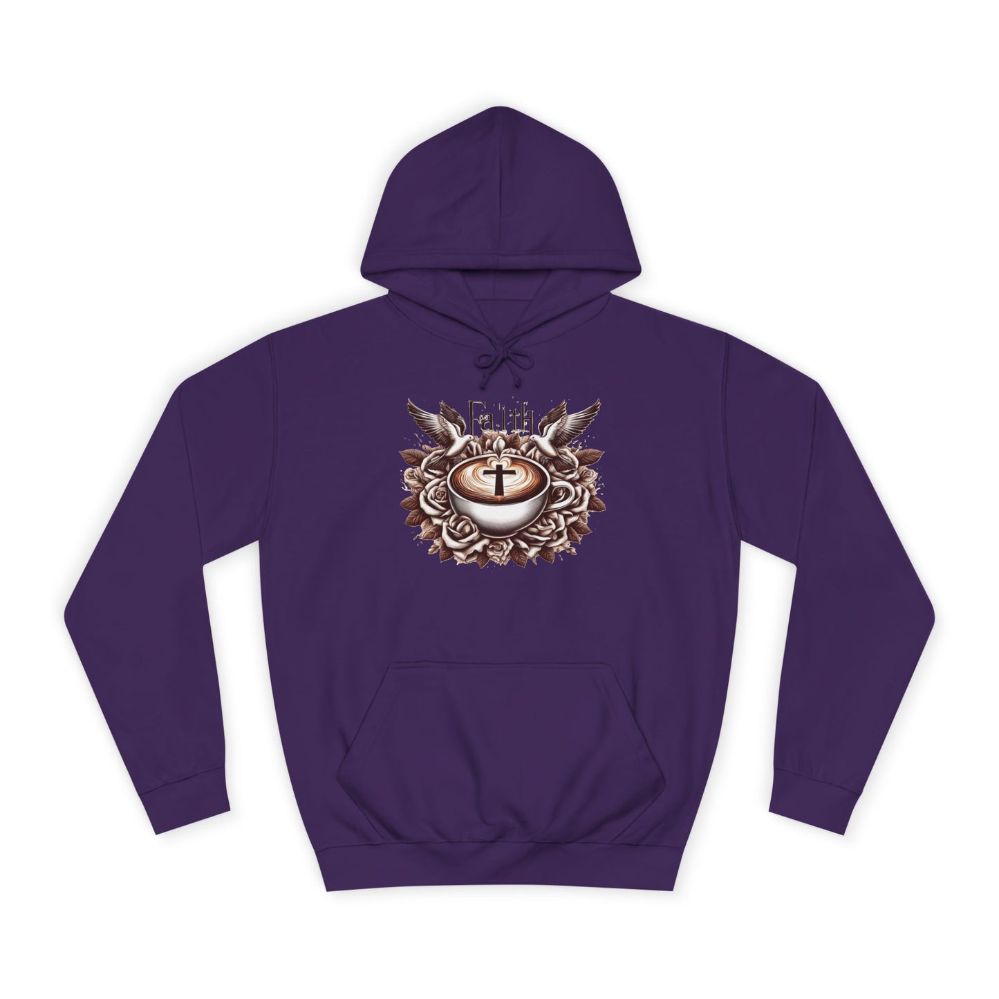 Unisex College Hoodie "Faith and Coffee"