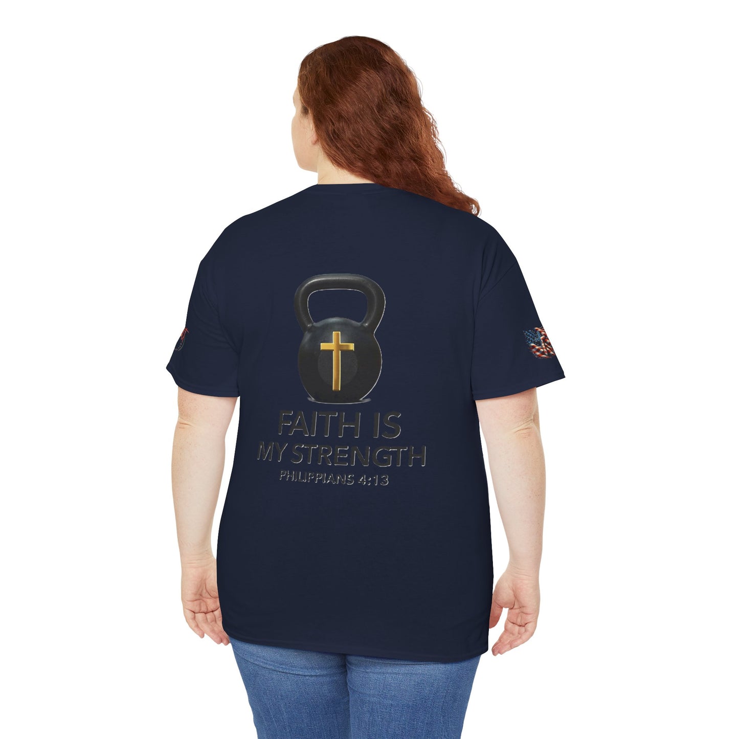 Christian Tee - Philippians 4:13 'Faith Is My Strength'