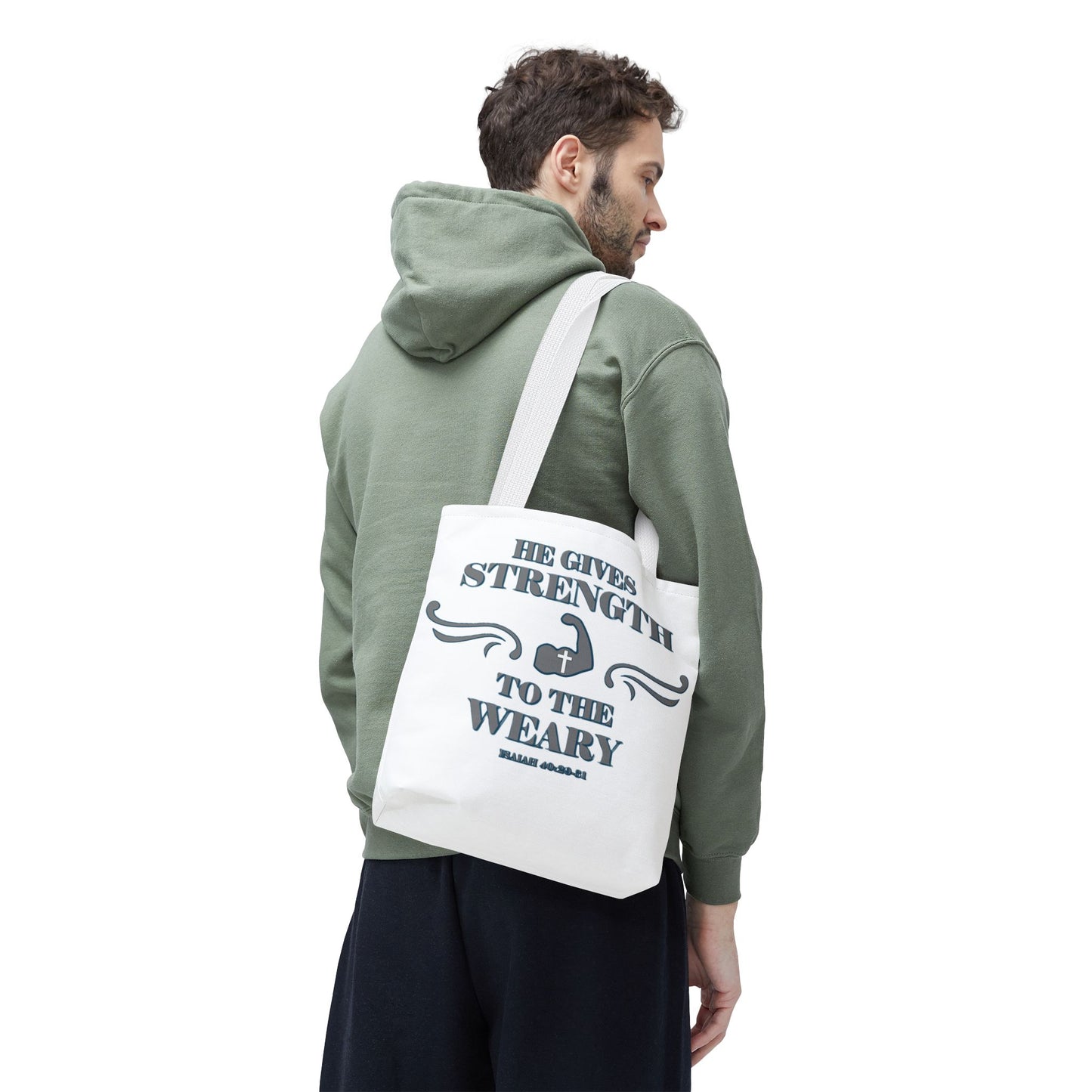 Tote Bag with Bible Verse Isaiah 40:29-31