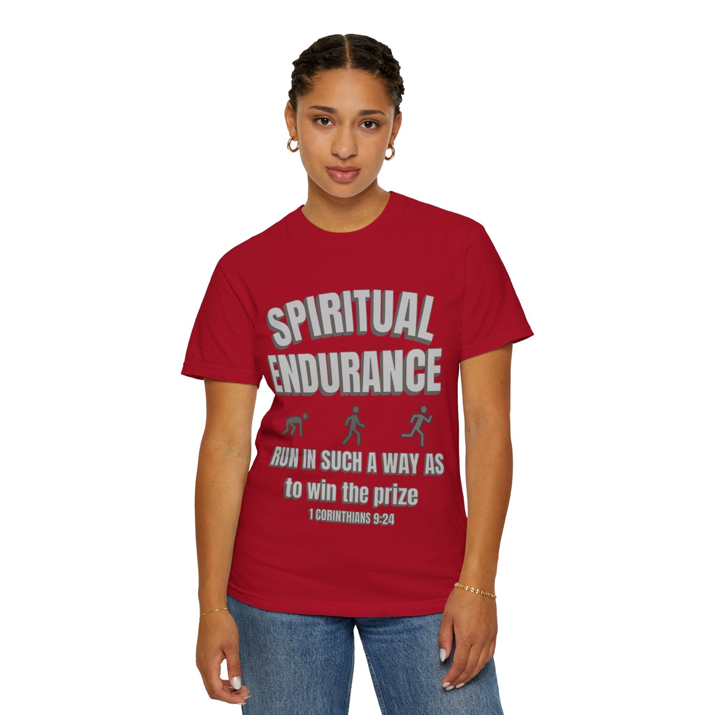 Christian Verse 1 Corinthians 9:24 Garment-Dyed T-shirt