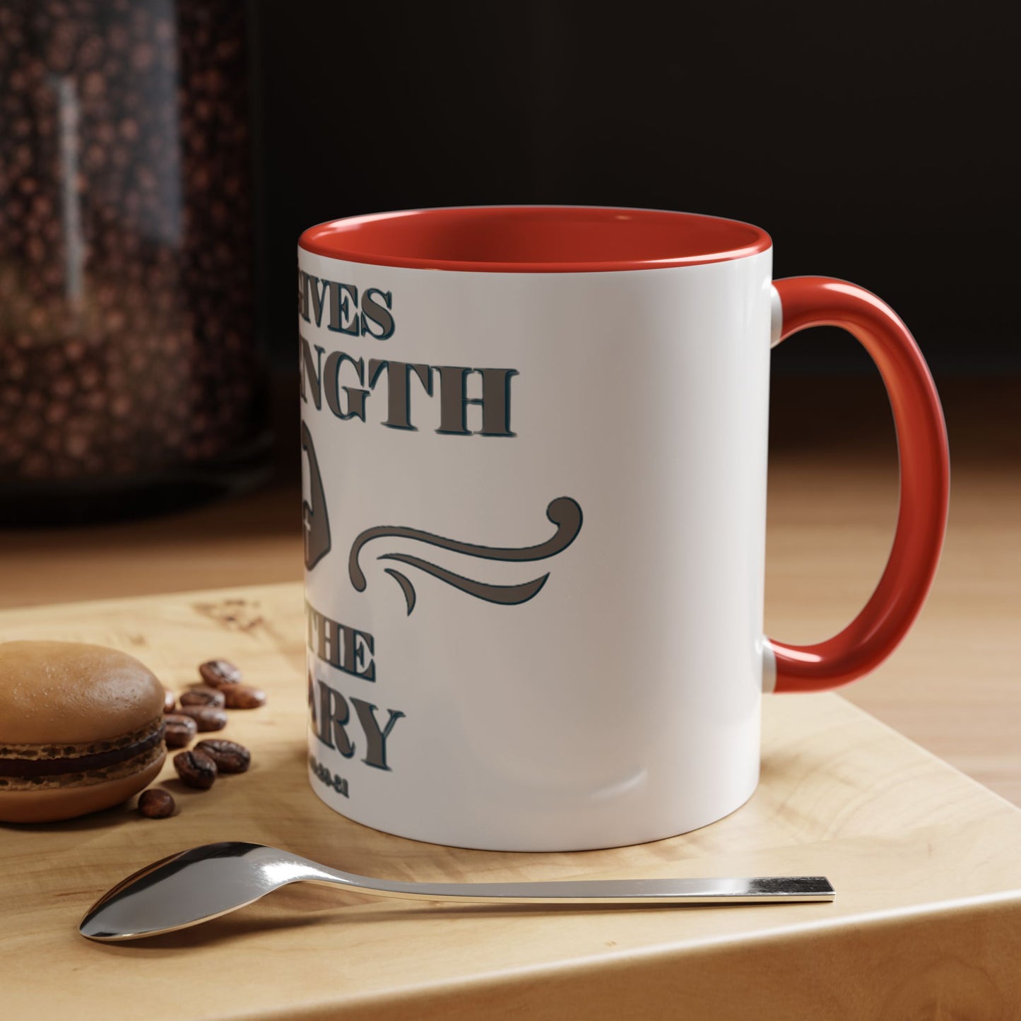 Mug - Bible Verse Isaiah 40:29-31 'He gives Strength to the Weary'