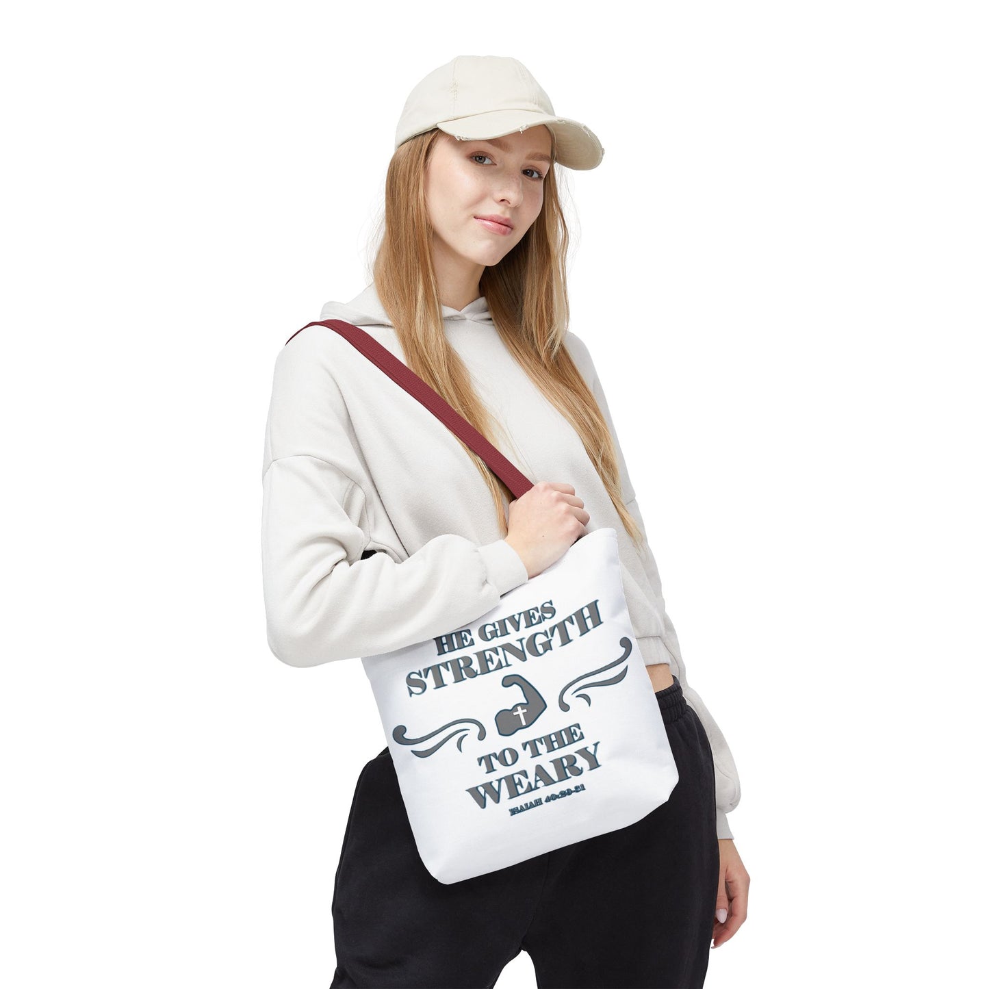 Tote Bag with Bible Verse Isaiah 40:29-31