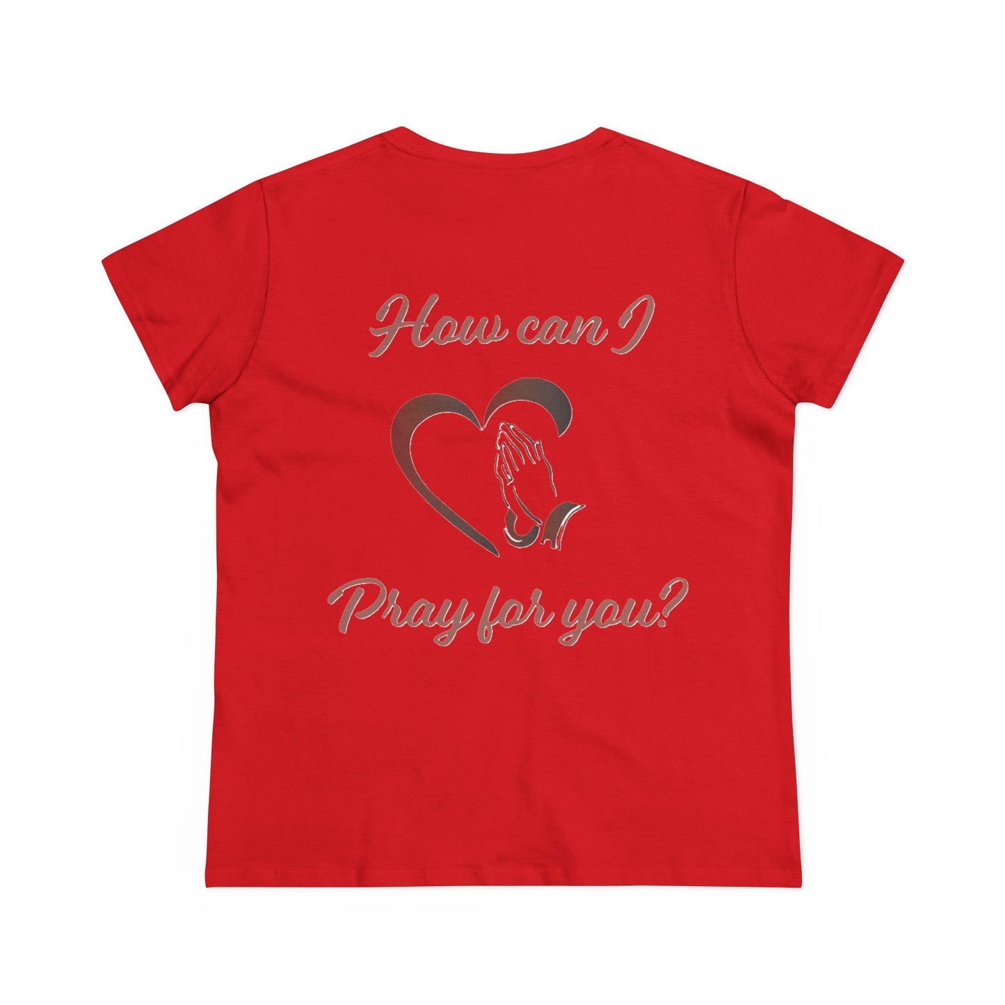 Women's Tee with Heart and Praying Hands Design