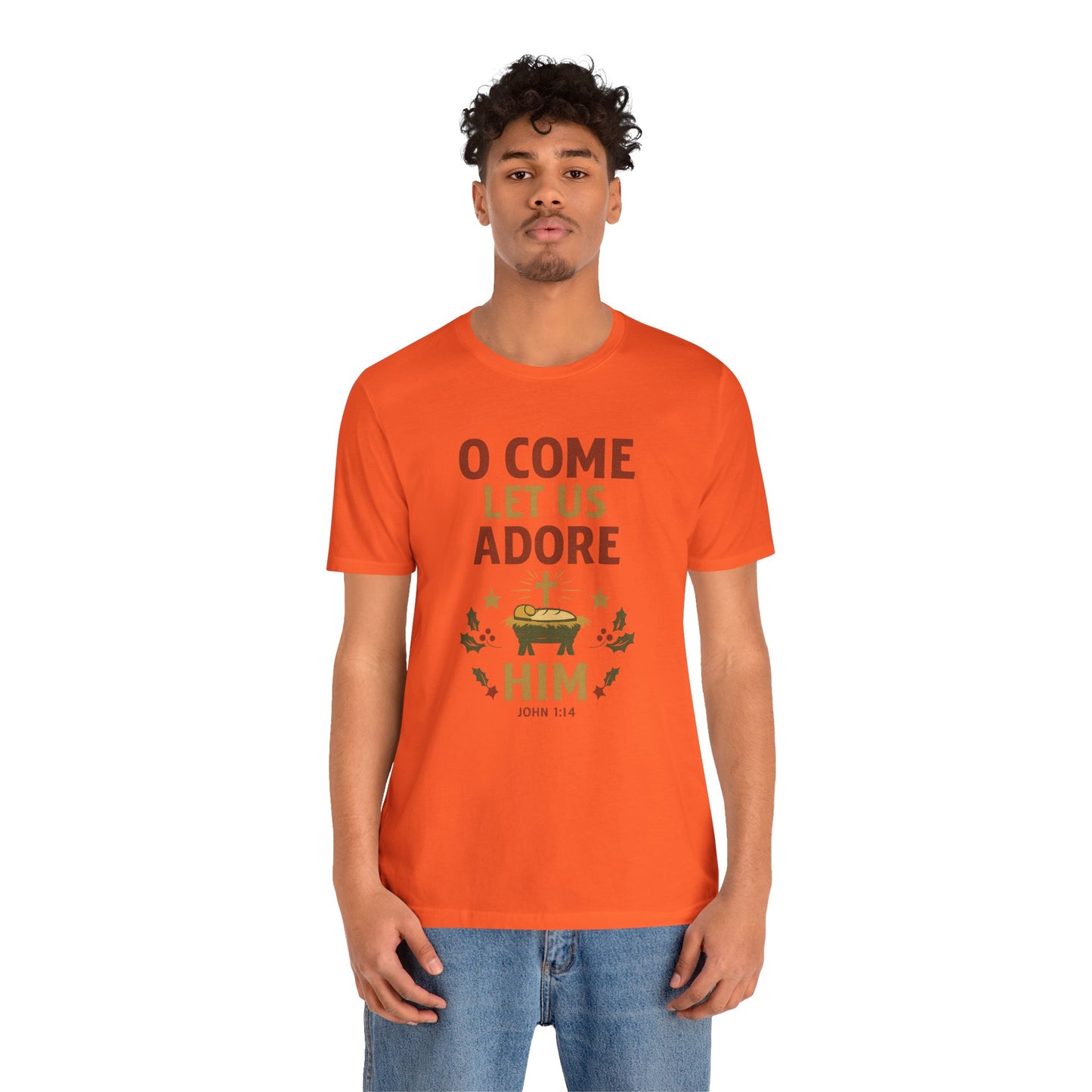 O Come Let Us Adore Him Christmas T-Shirt