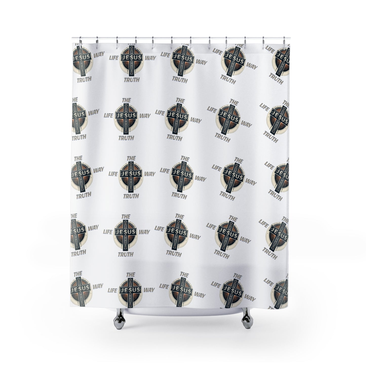 Shower Curtains "JESUS IS THE WAY TRUTH LIFE"