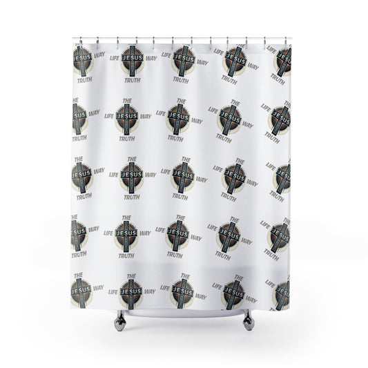 Shower Curtains "JESUS IS THE WAY TRUTH LIFE"