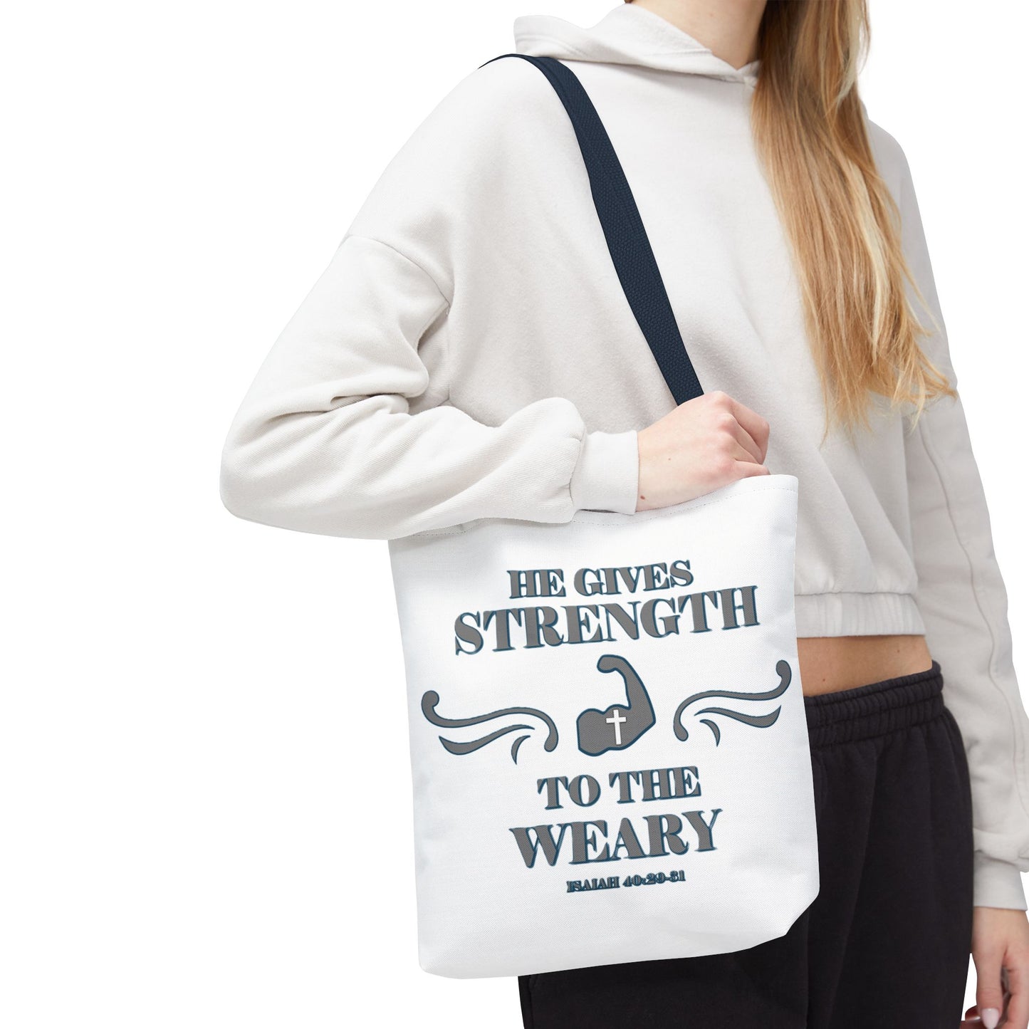 Tote Bag with Bible Verse Isaiah 40:29-31
