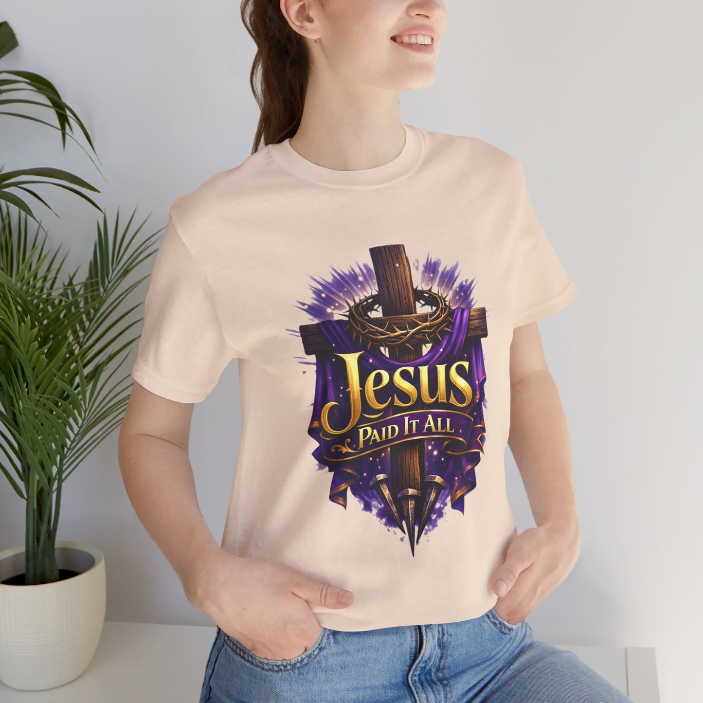 Jesus Paid It All Christian Cross Tee