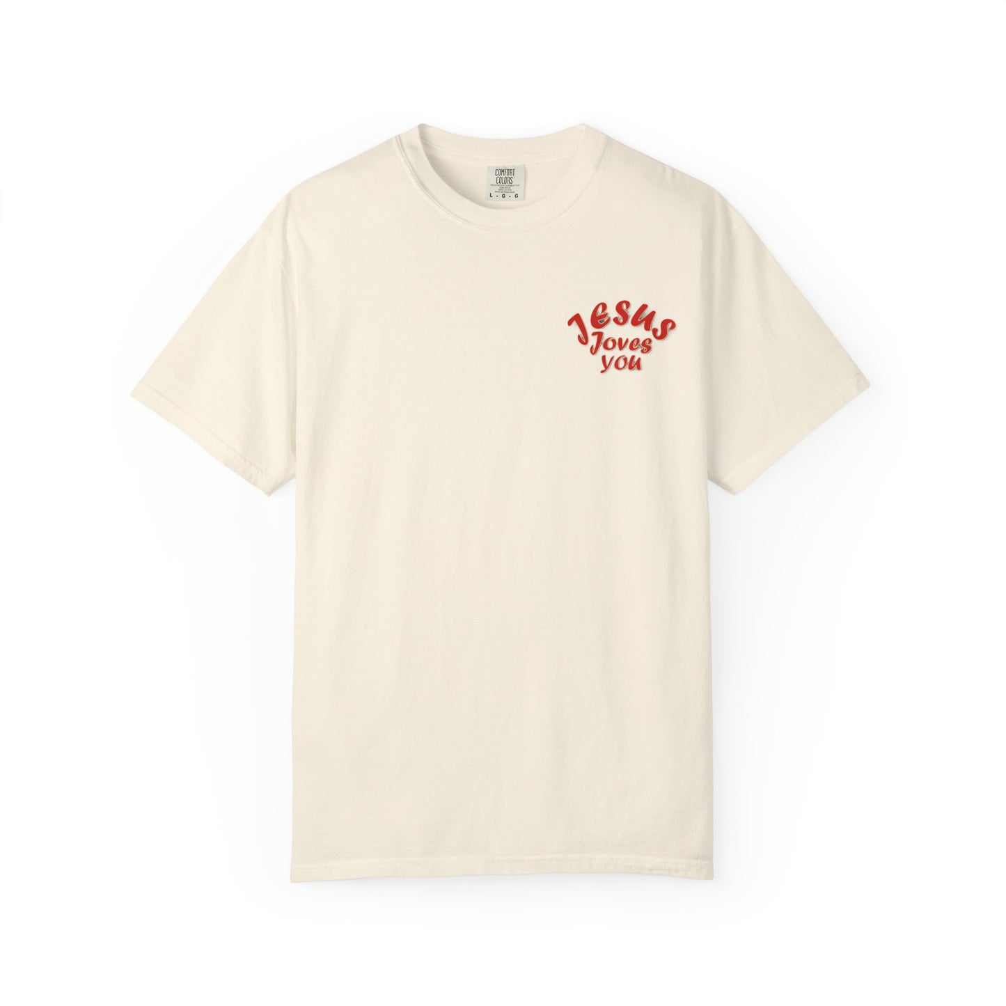 Christian Cross Heart Unisex T-shirt - Jesus Loves You Design