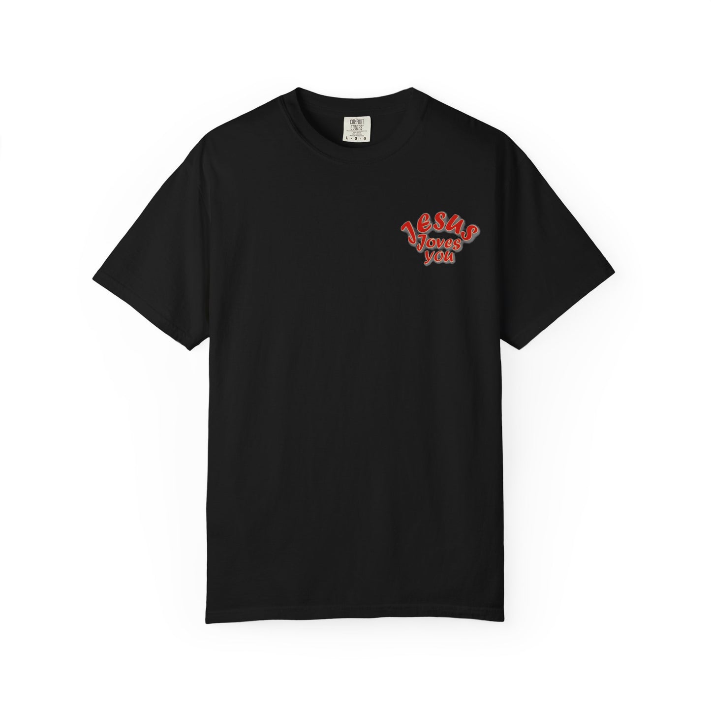 Christian Cross Heart Unisex T-shirt - Jesus Loves You Design