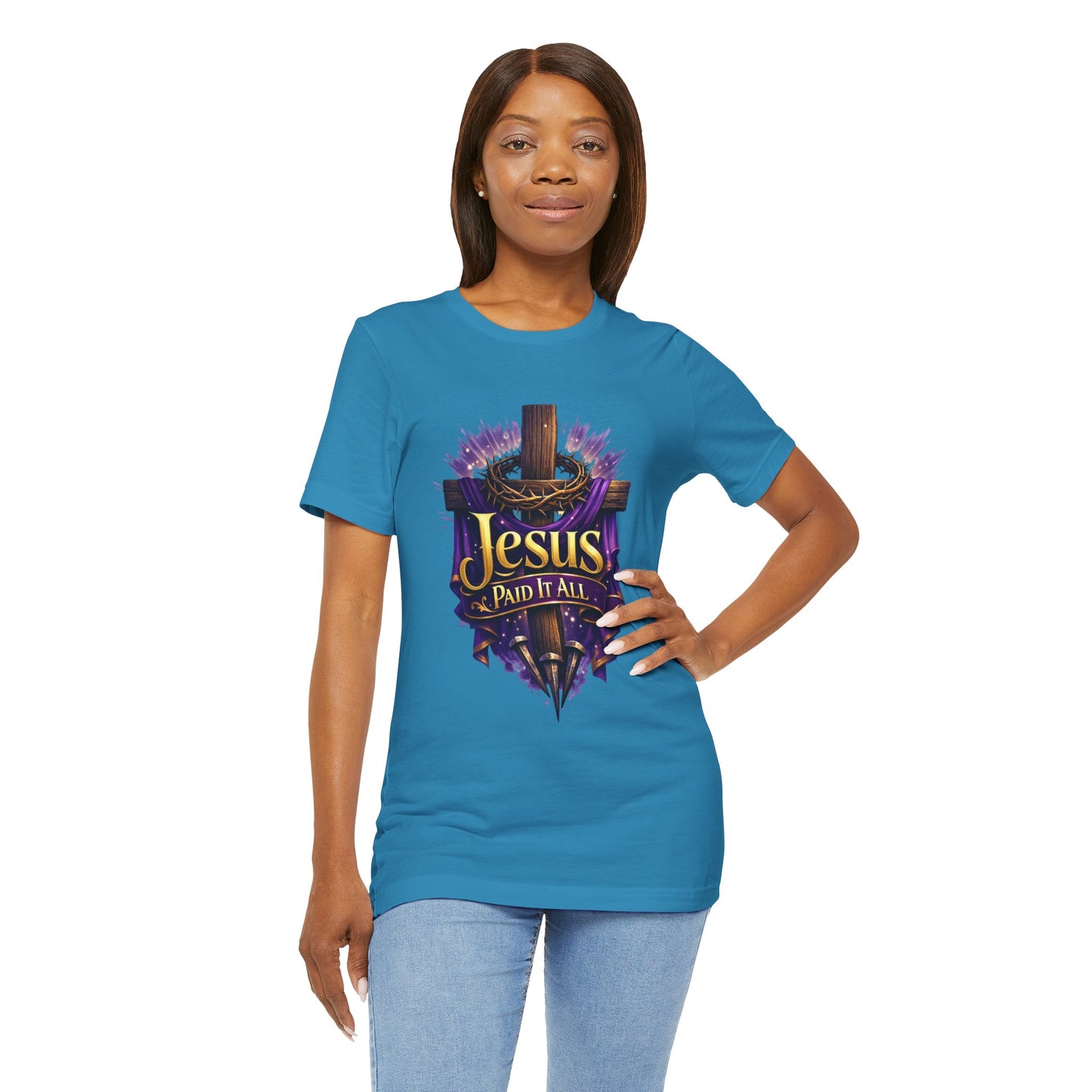 Jesus Paid It All Christian Cross Tee