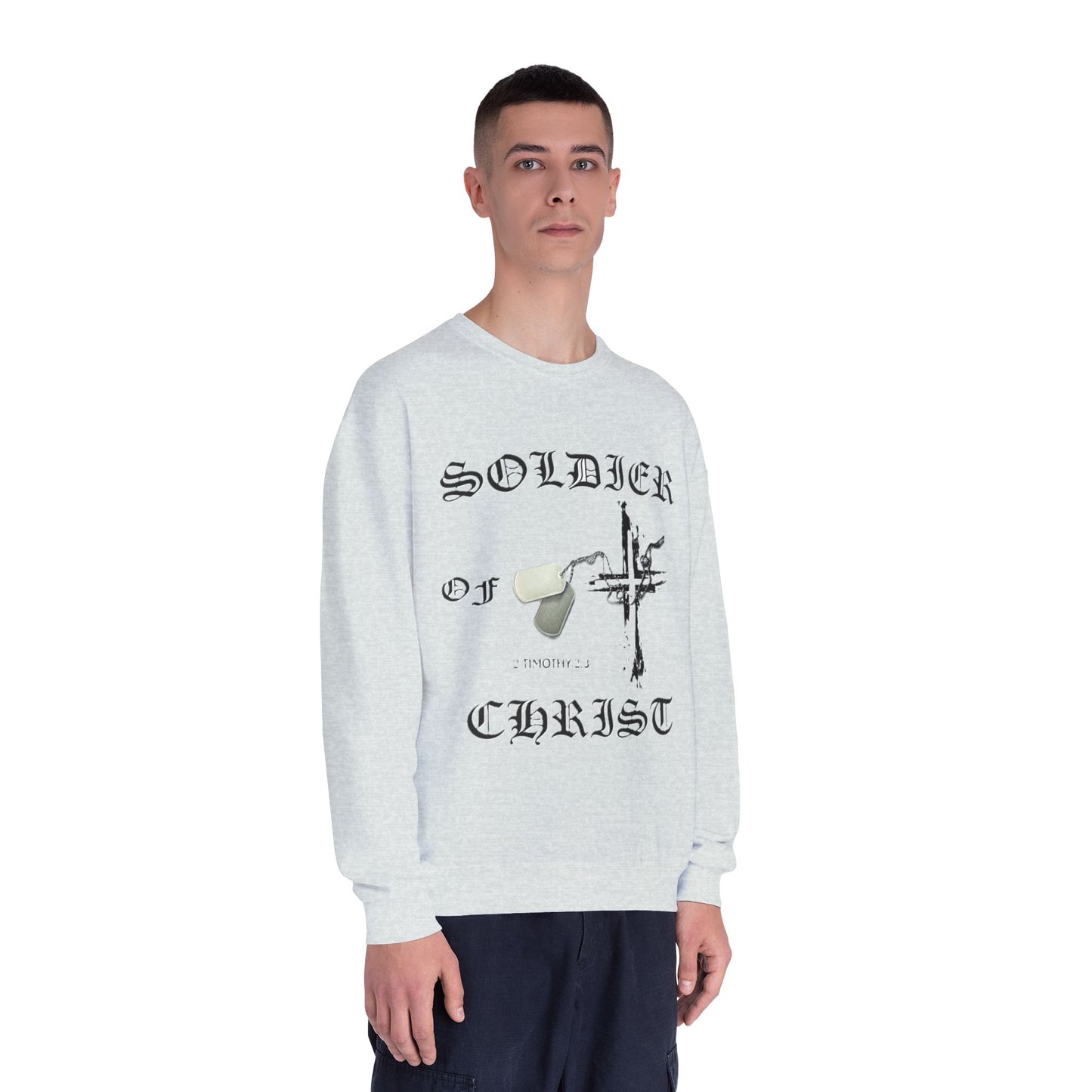Christian Military Sweatshirt: Soldier of Christ Unisex NuBlend® Crewneck
