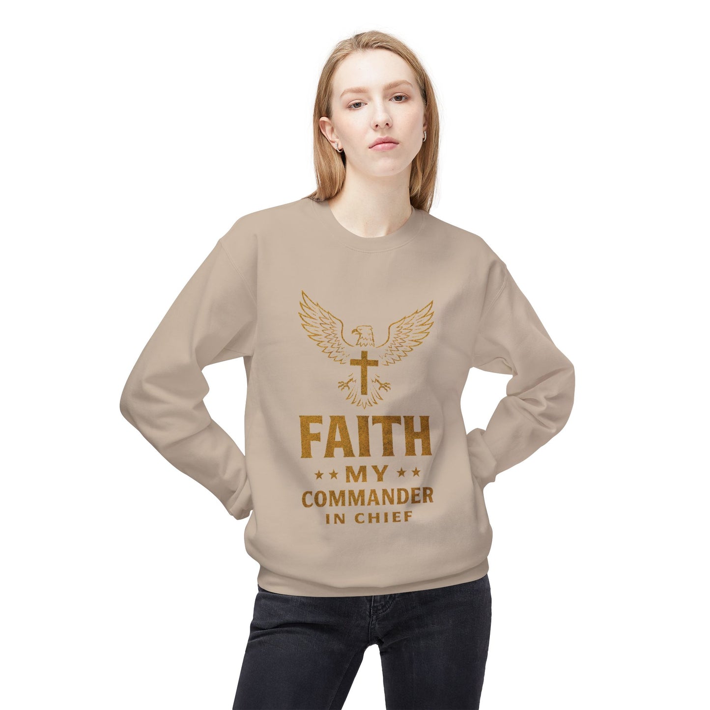 Sweatshirt - Military Christians: 'Faith is my Commander in Chief'