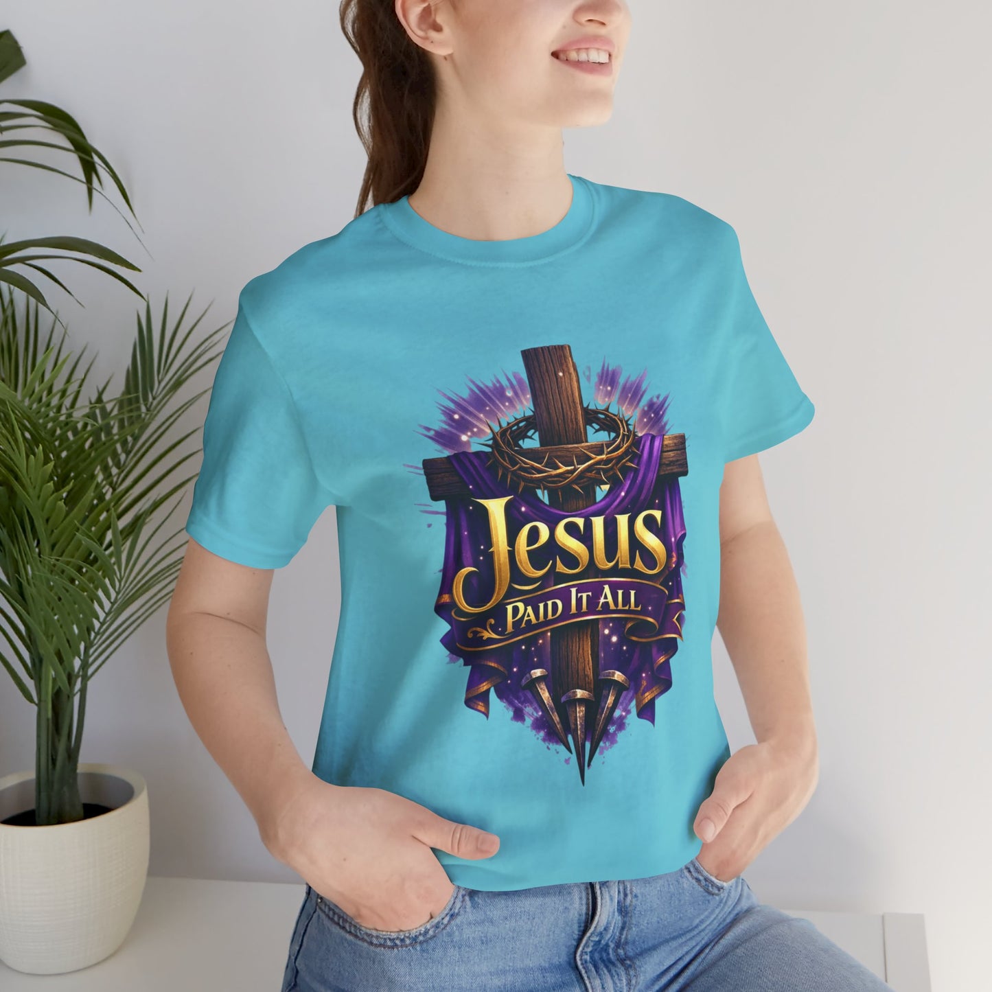 Jesus Paid It All Christian Cross Tee