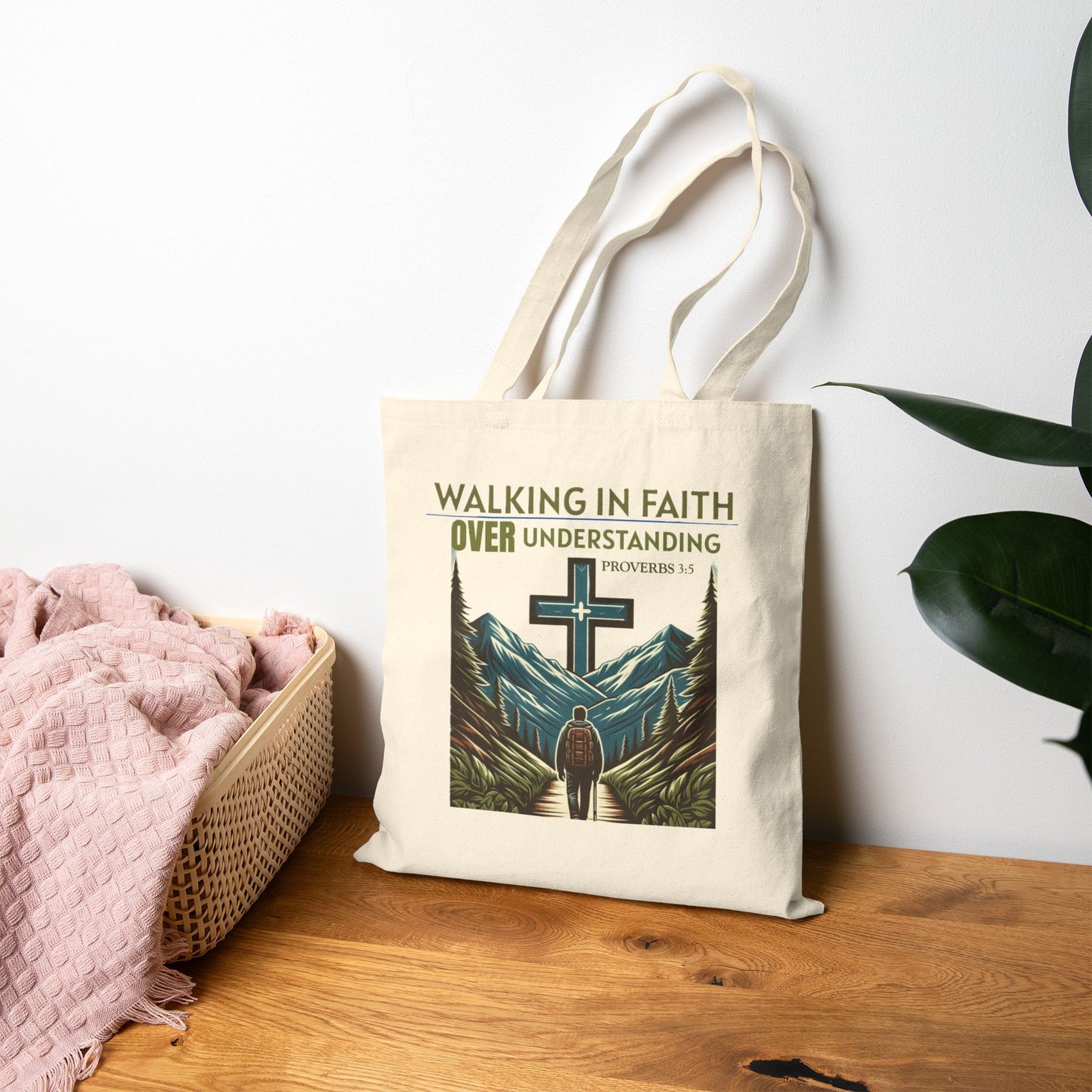 Tote Bag with Bible Verse Proverbs 3:5