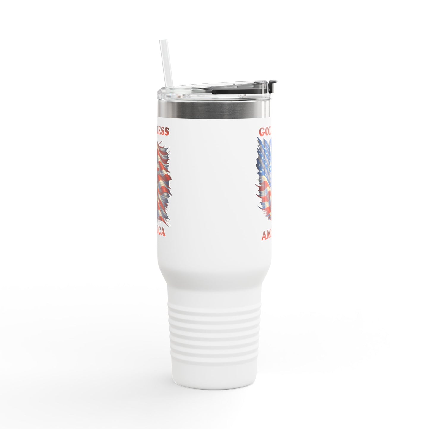 Insulated Travel Mug, 40oz "GOD BLESS AMERICA"