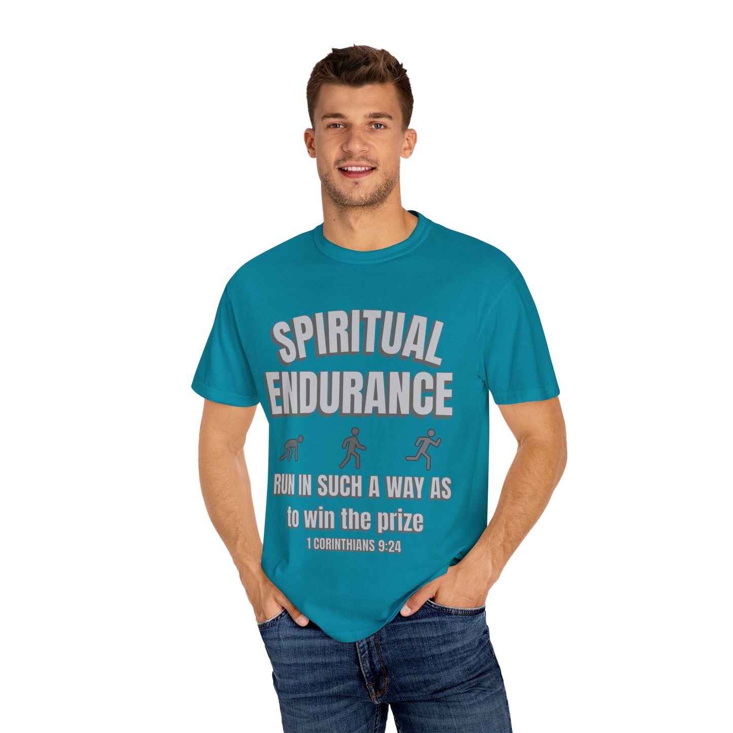 Christian Verse 1 Corinthians 9:24 Garment-Dyed T-shirt