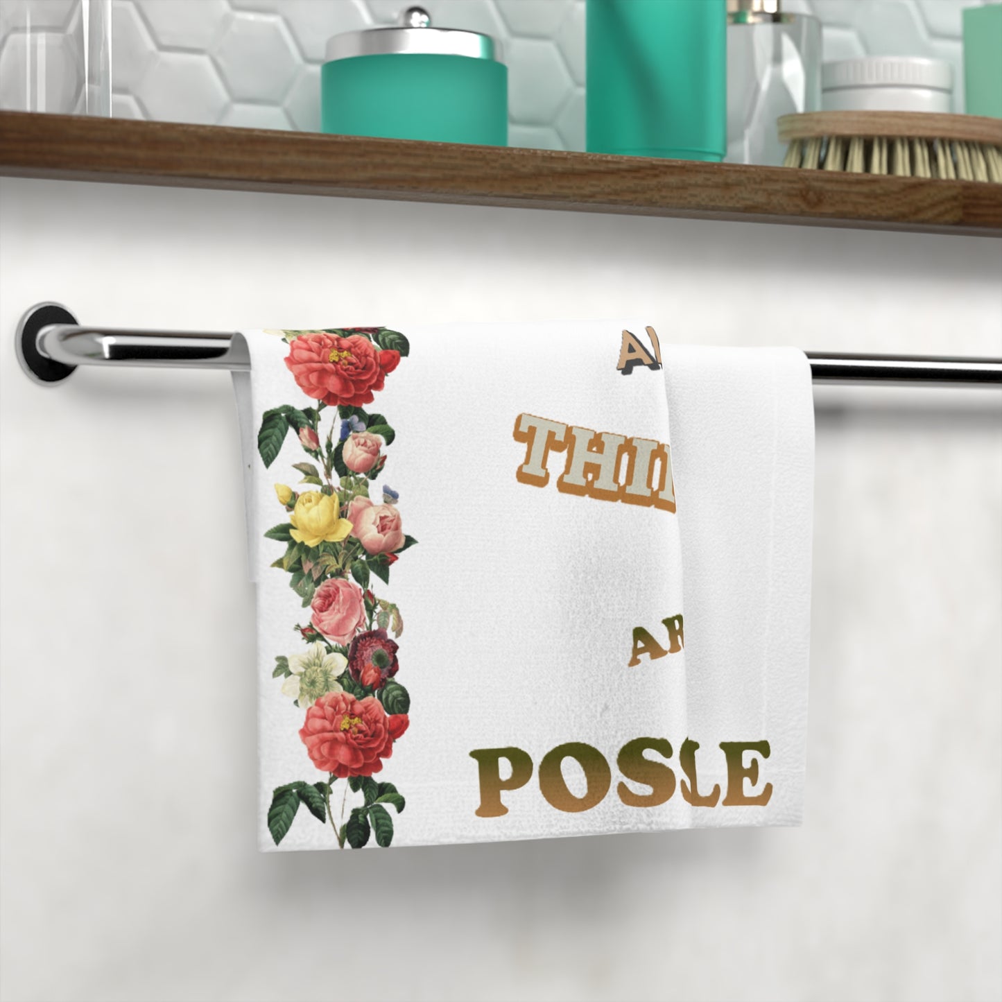Face Towel "With GOD All Things Are Possible"