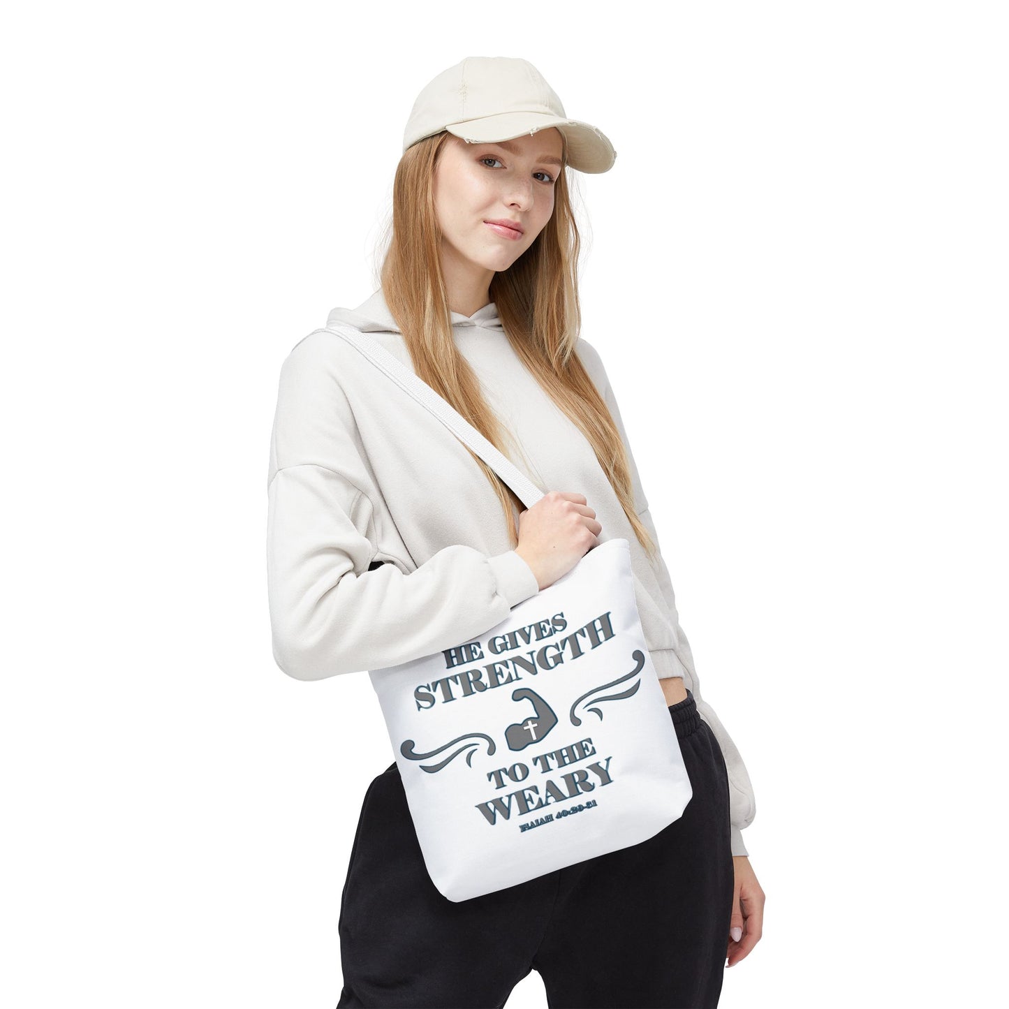 Tote Bag with Bible Verse Isaiah 40:29-31