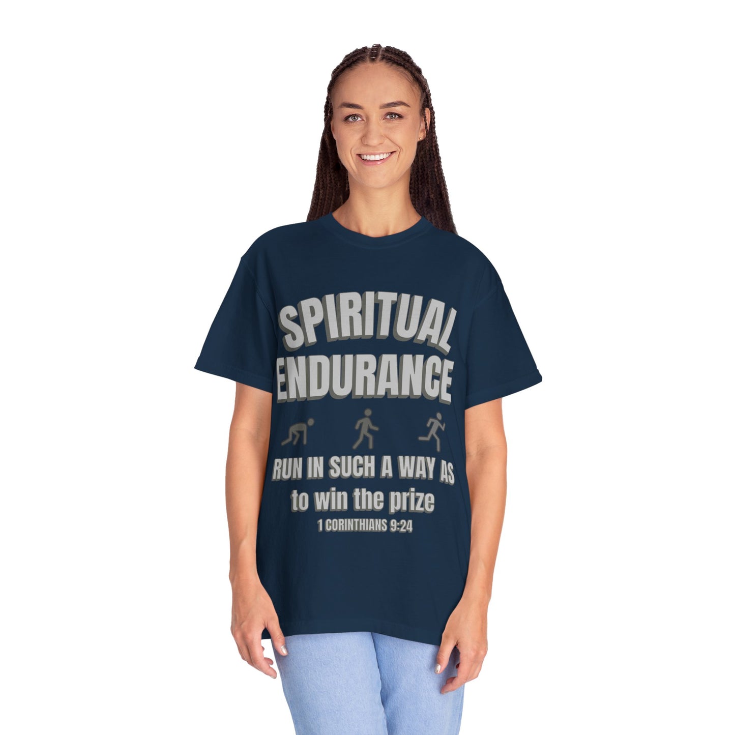 Christian Verse 1 Corinthians 9:24 Garment-Dyed T-shirt